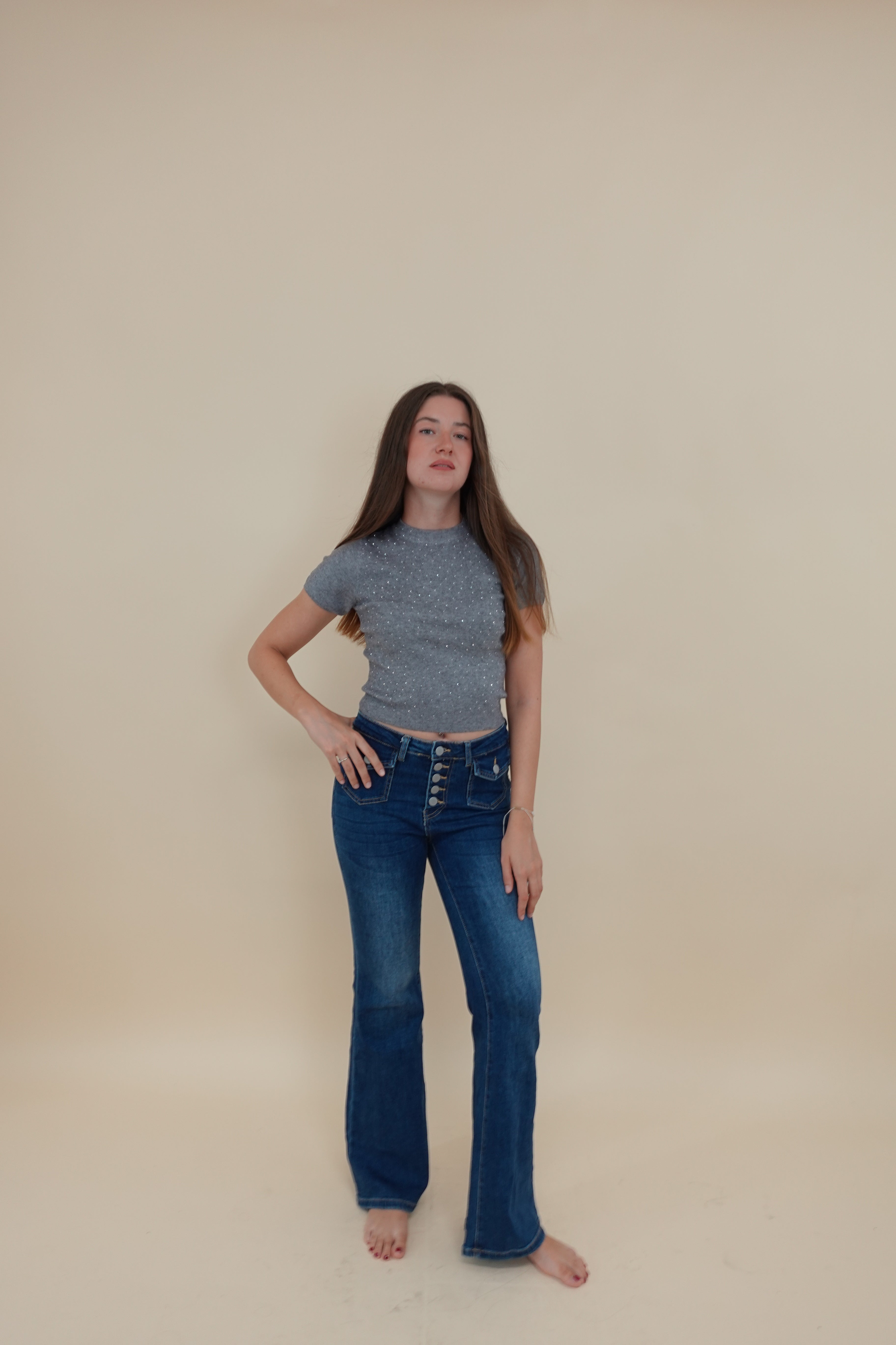 T-shirt Emma grigio