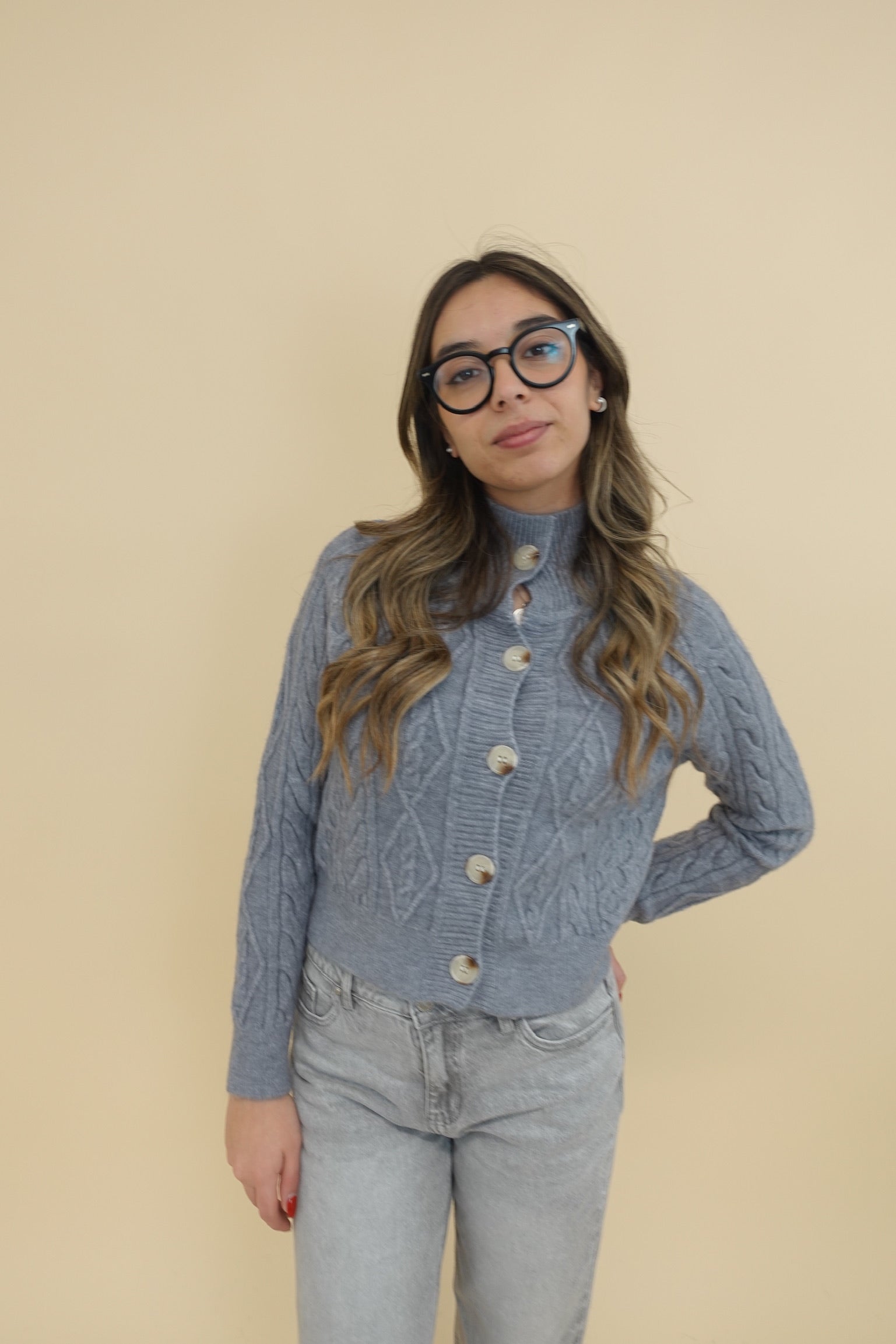 Cardigan Badia Grigio