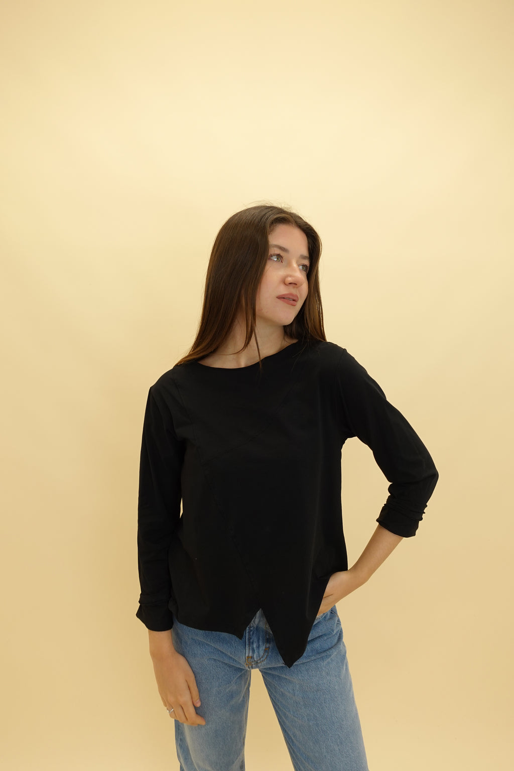 Maglia Assimmetrica Nero