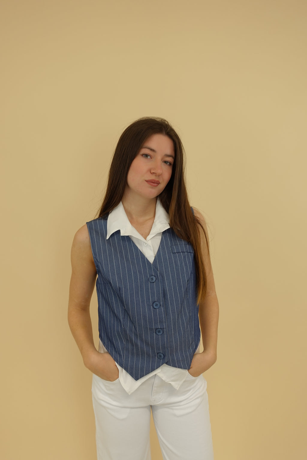 Gilet Line Azzurro