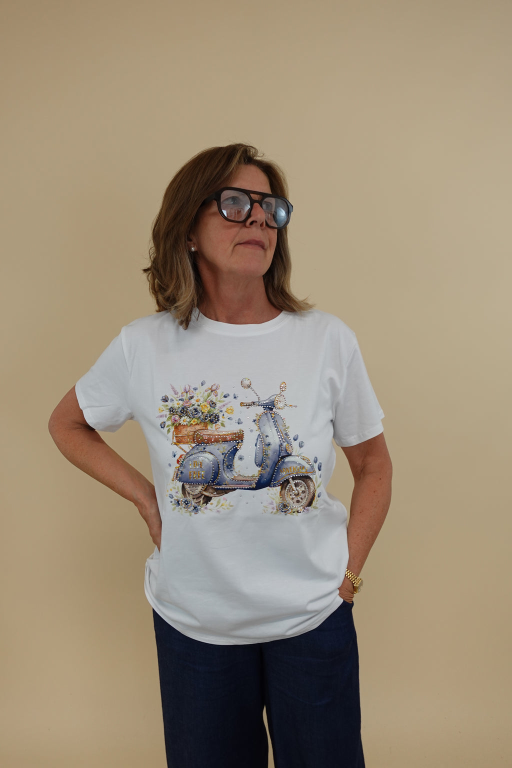 T-shirt Vespa Blu