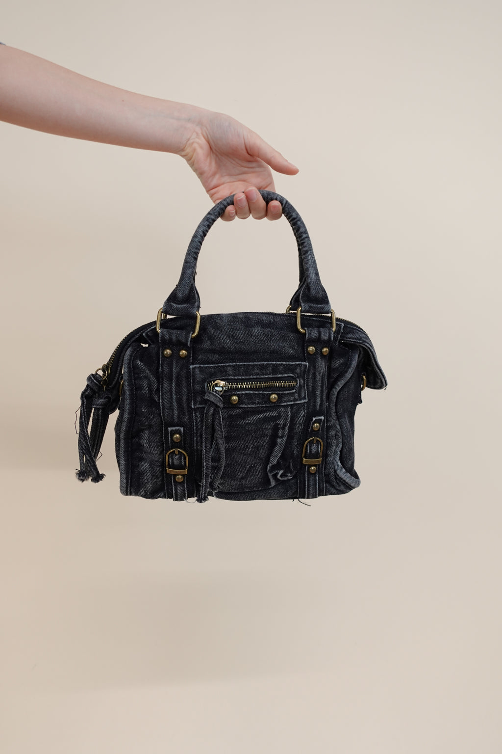 Borsa City Jeans Nera