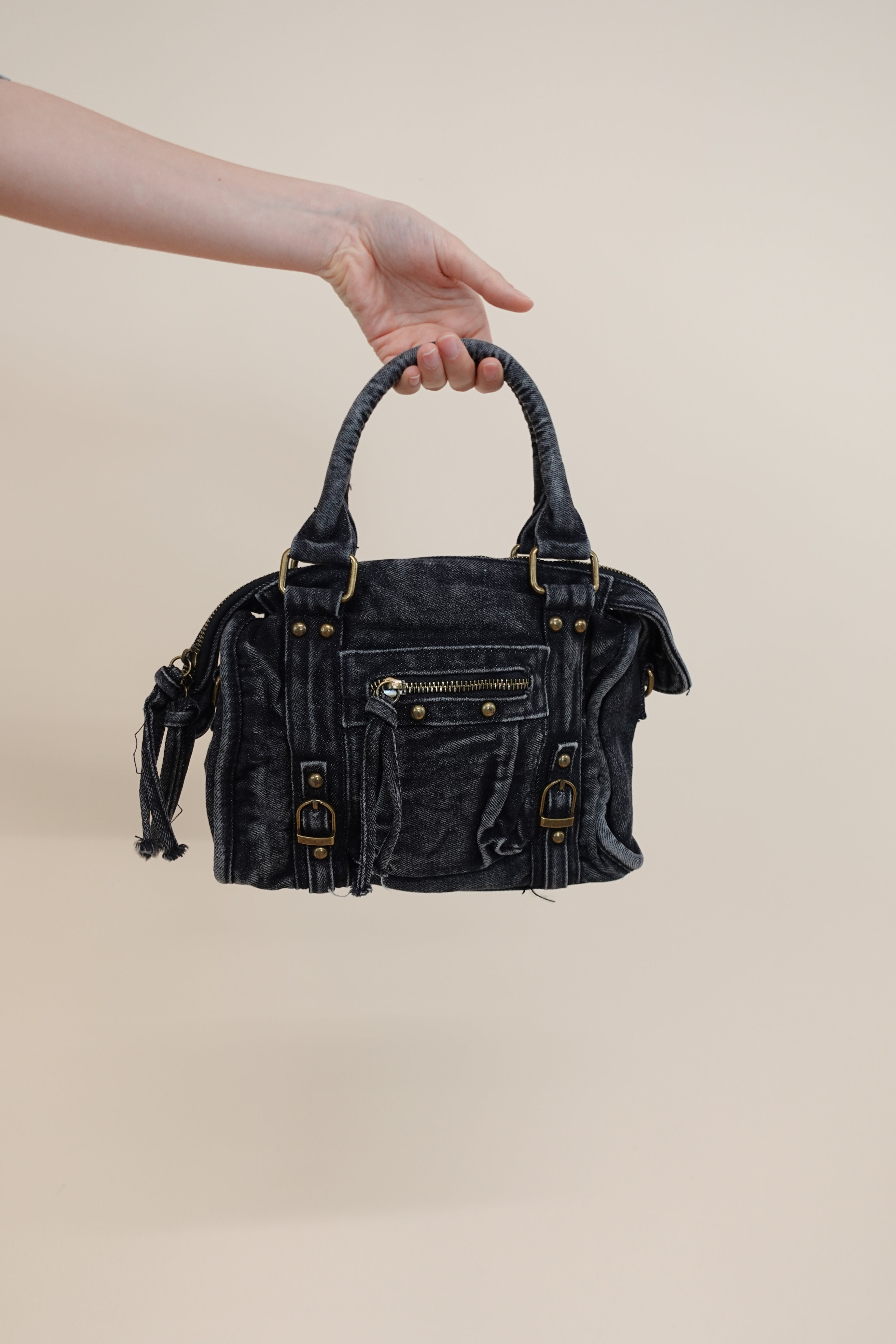 Borsa City Jeans Nera