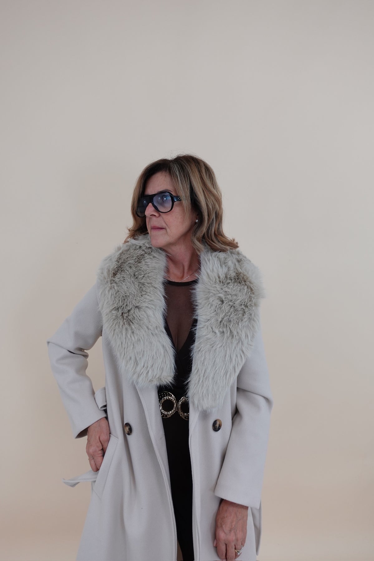 Ecopelliccia Beige
