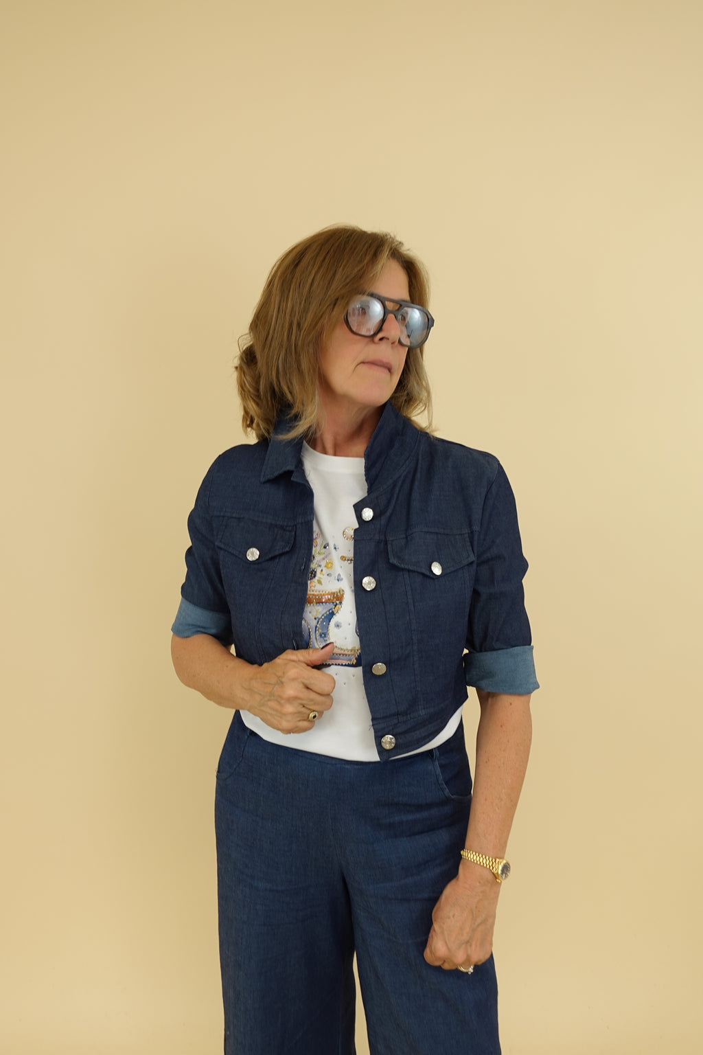 Giacca Crop Jeans