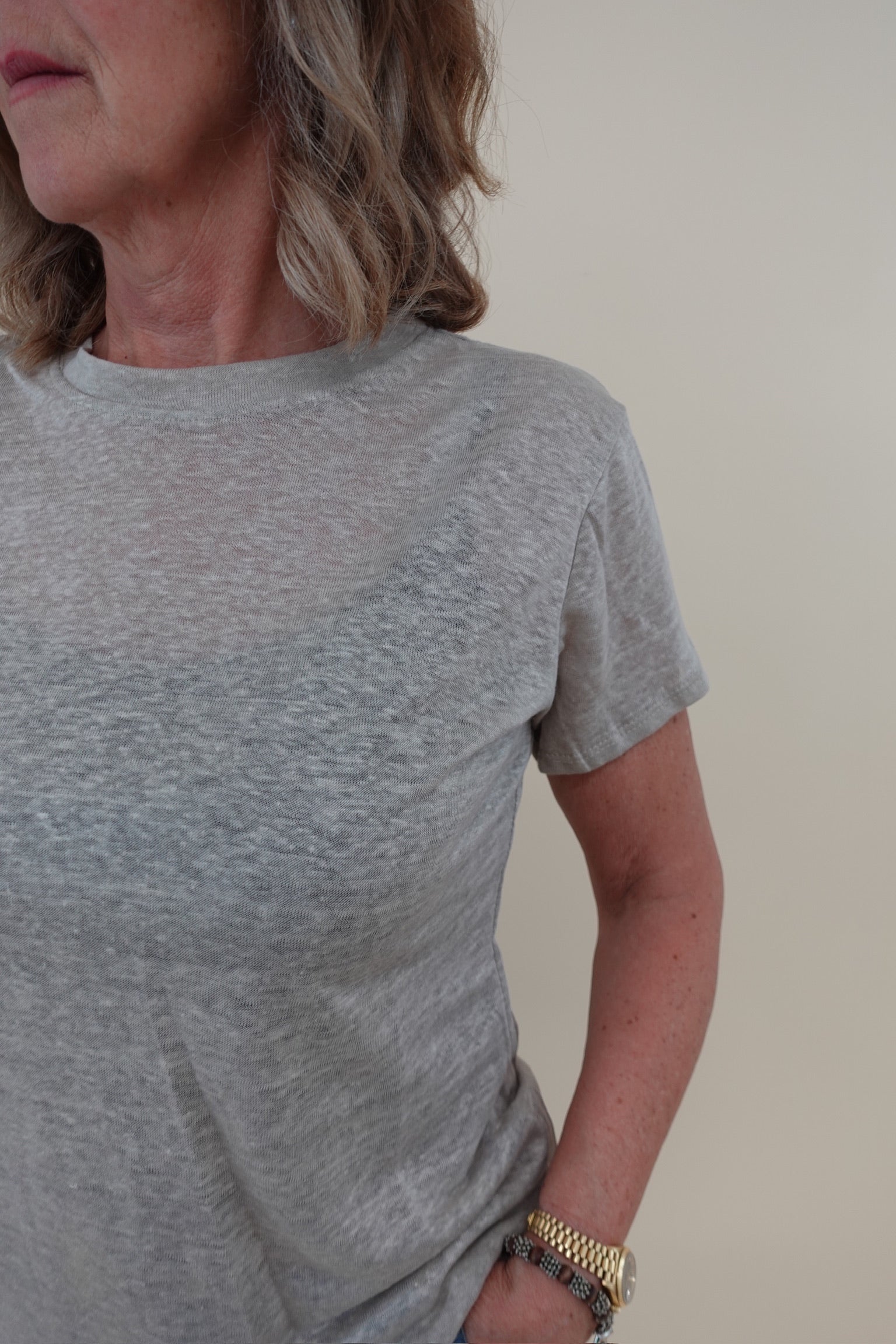 T-shirt Lino Beige
