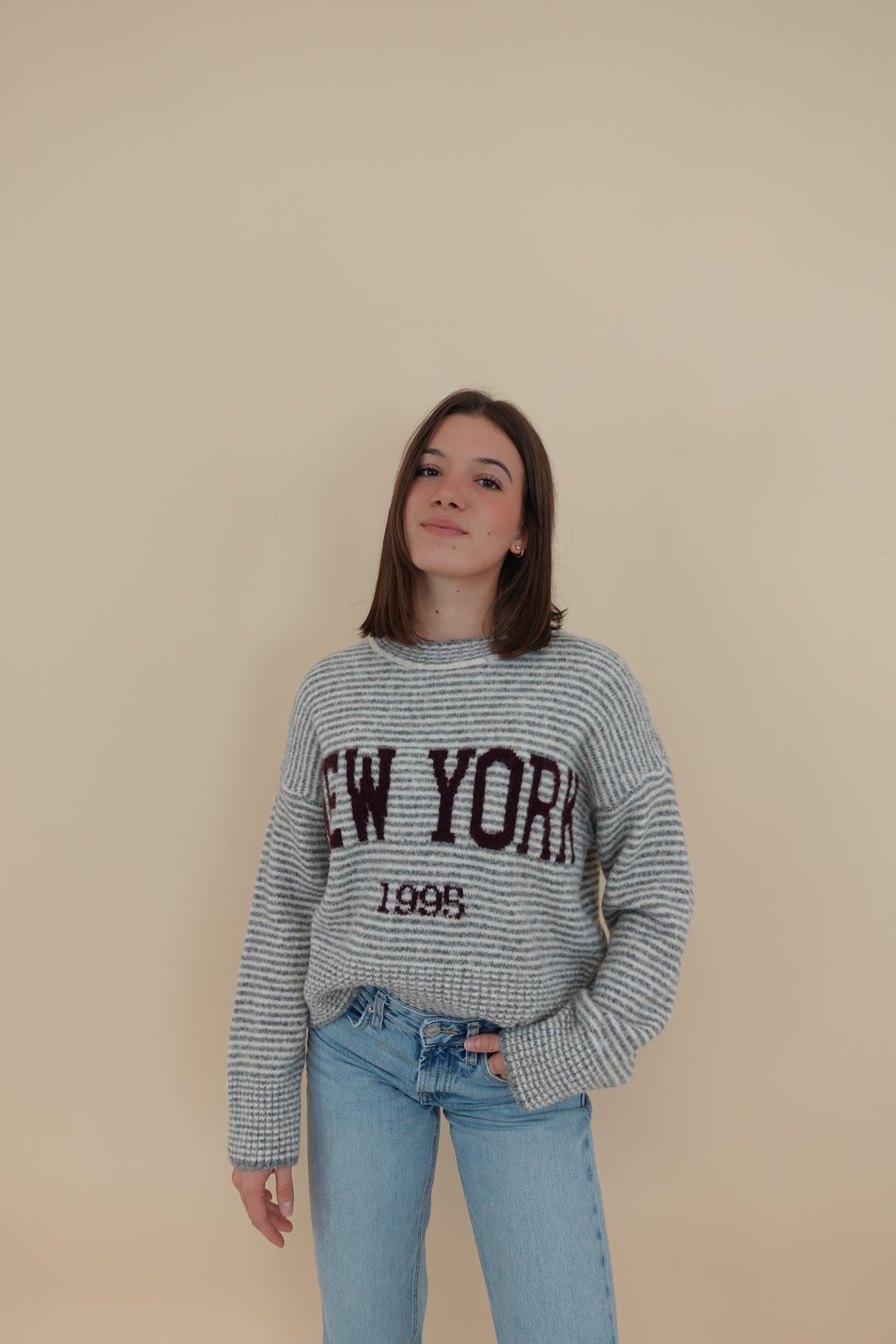 Maglione NY beige