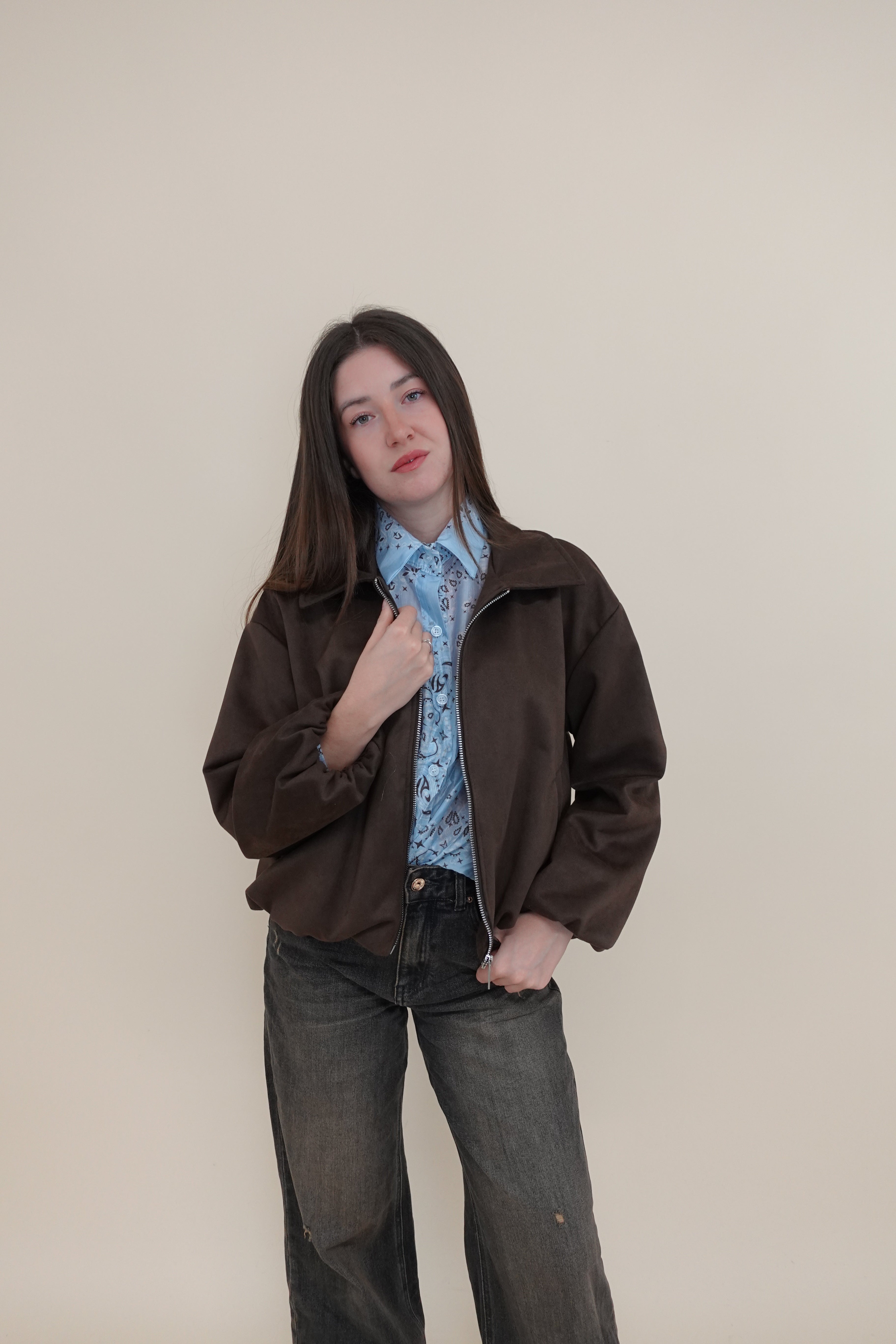 Giacca Bomber Marrone