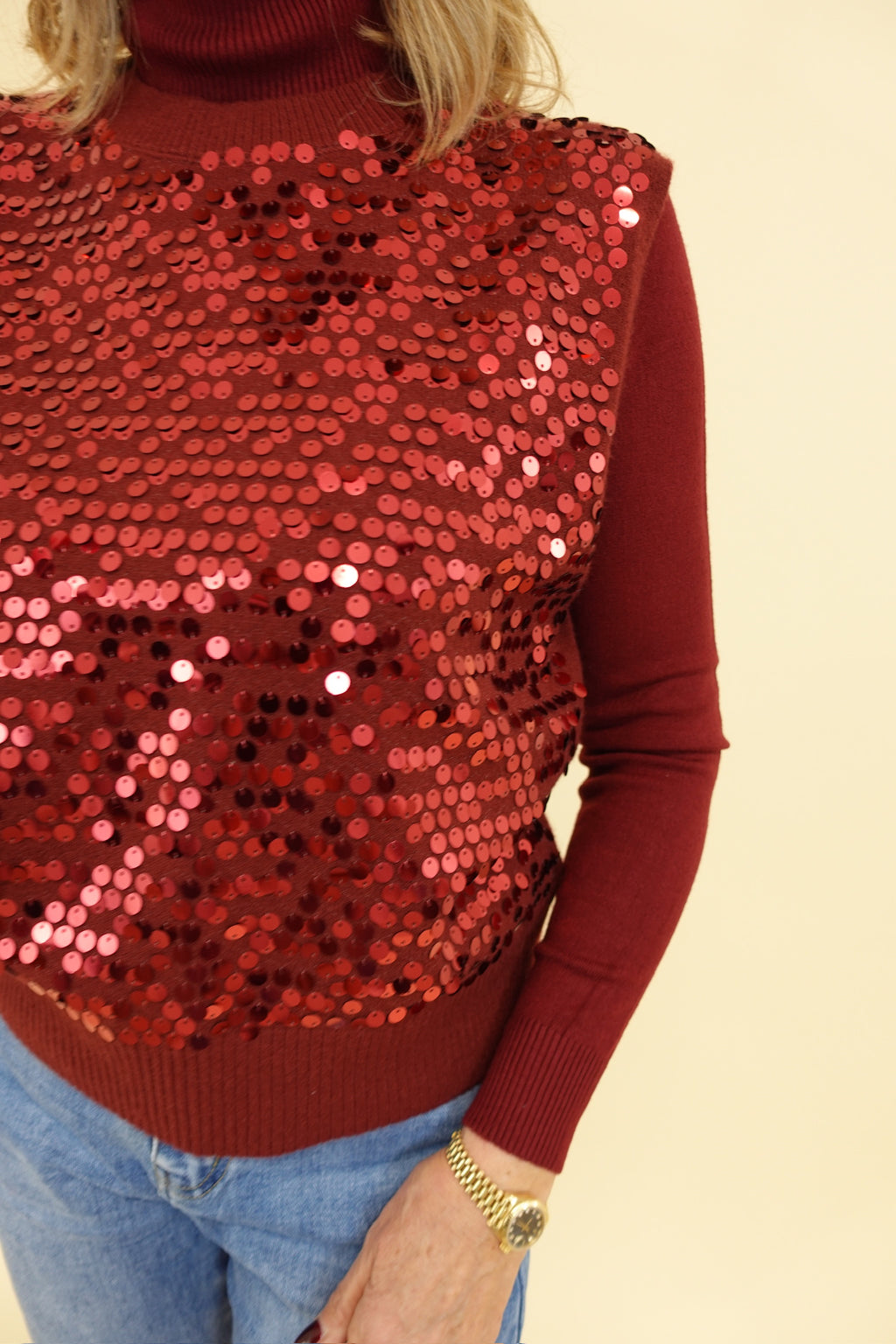 Gilet Morena Bordeaux