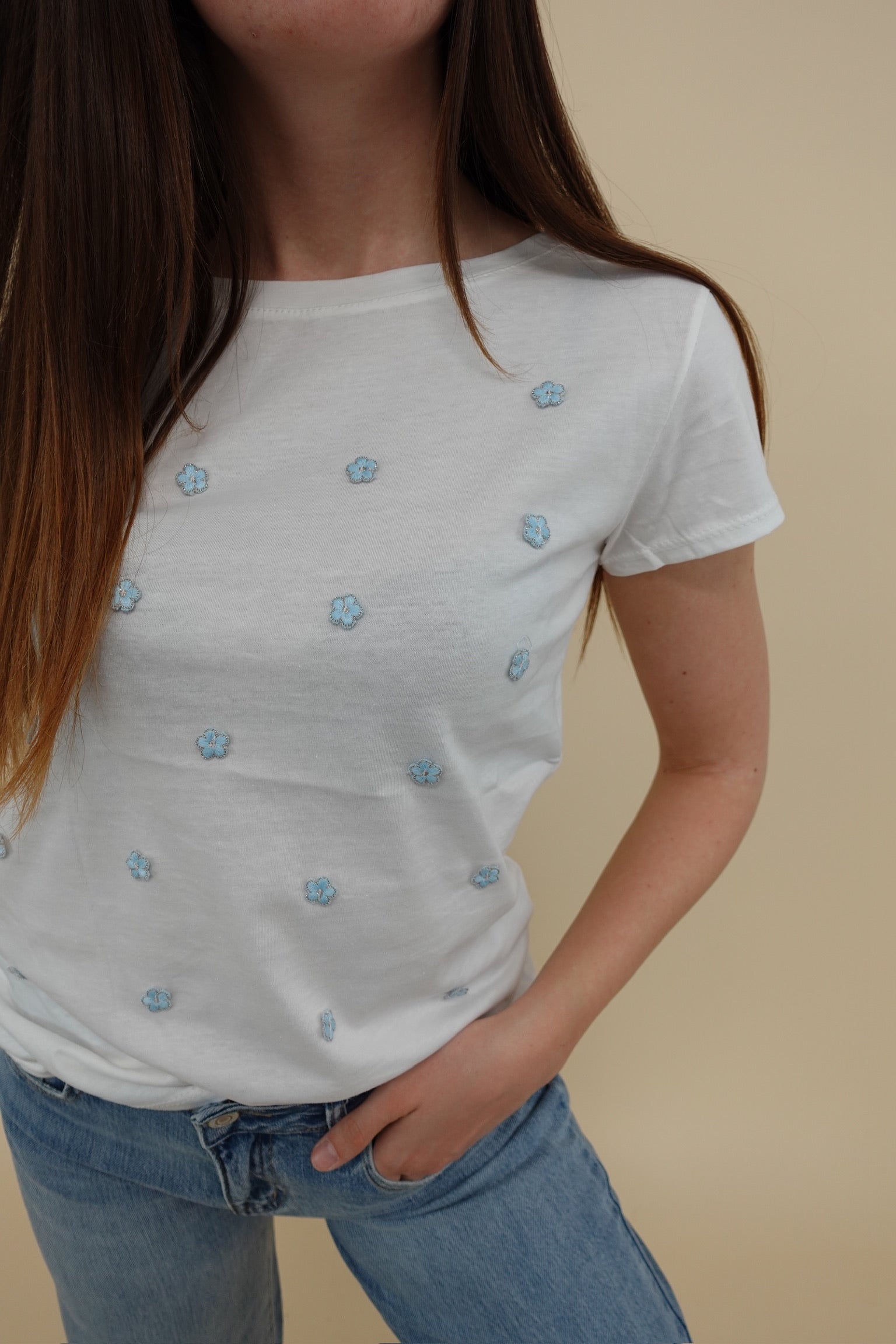 T-shirt Margherite Azzurre