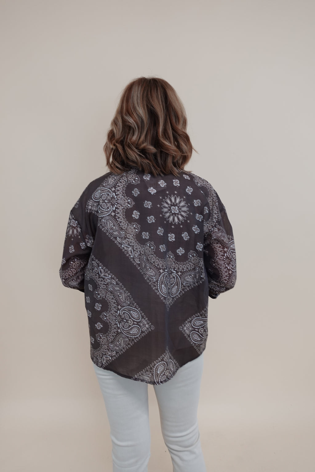 Camicia Bandana Marrone