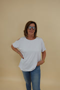 Maglia Over Borchie Bianca