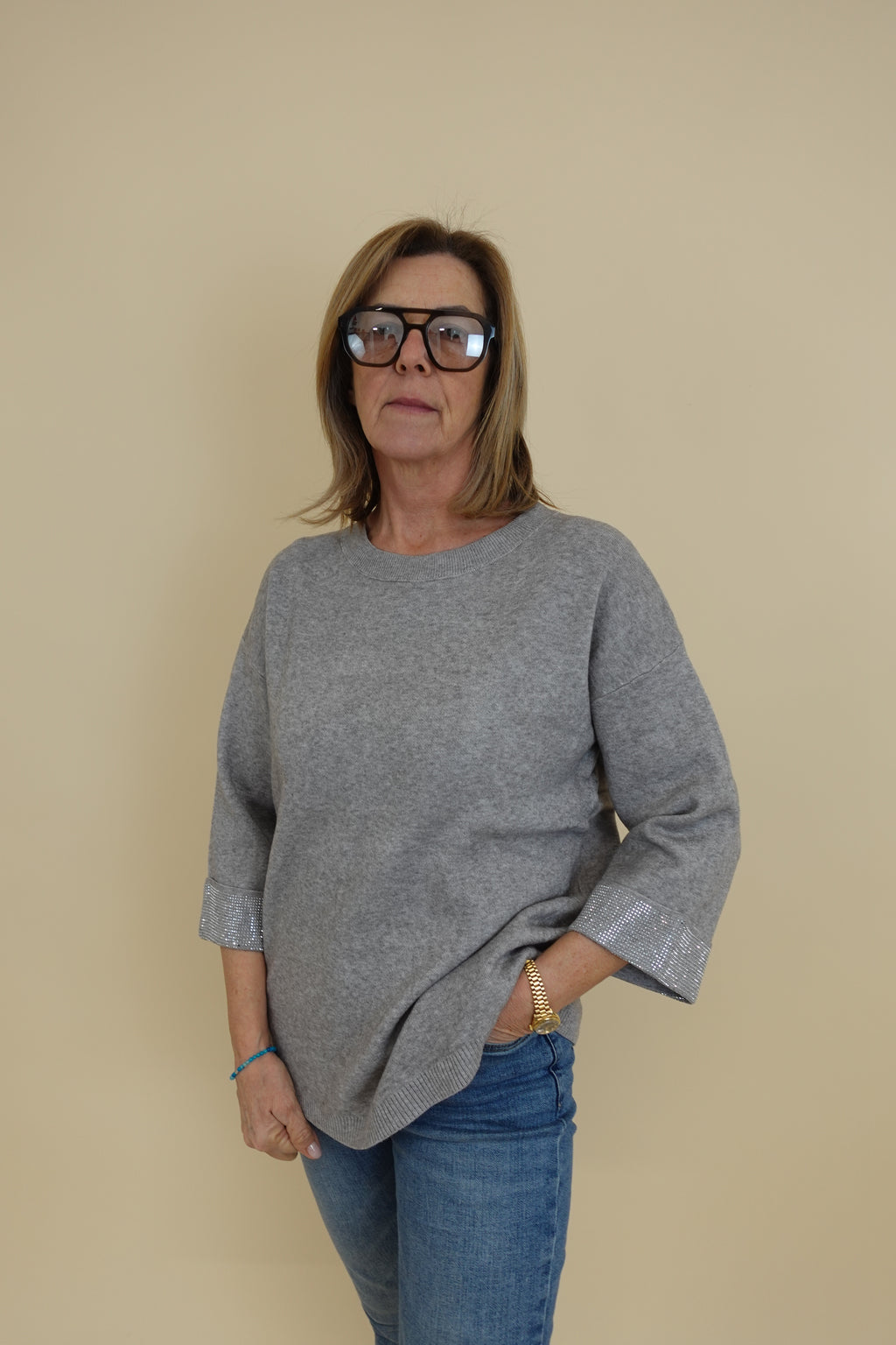 Maglione Angela Grigio Chiaro
