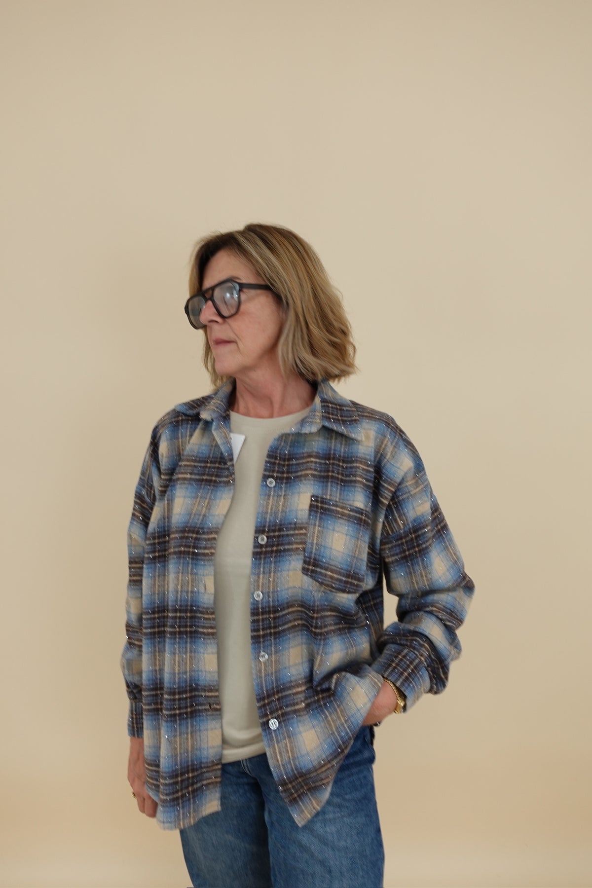Camicia Scacchi Azzurra