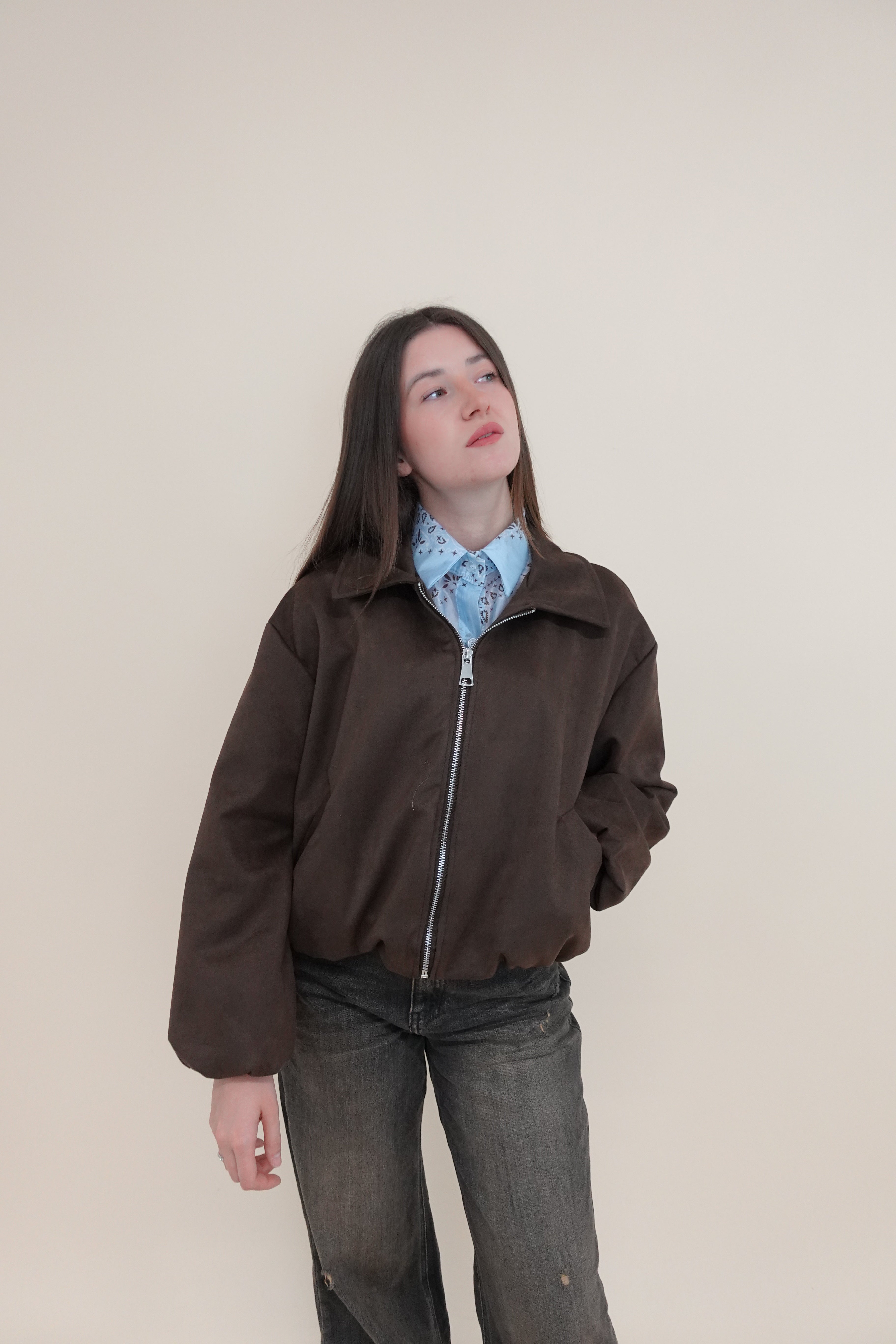 Giacca Bomber Marrone