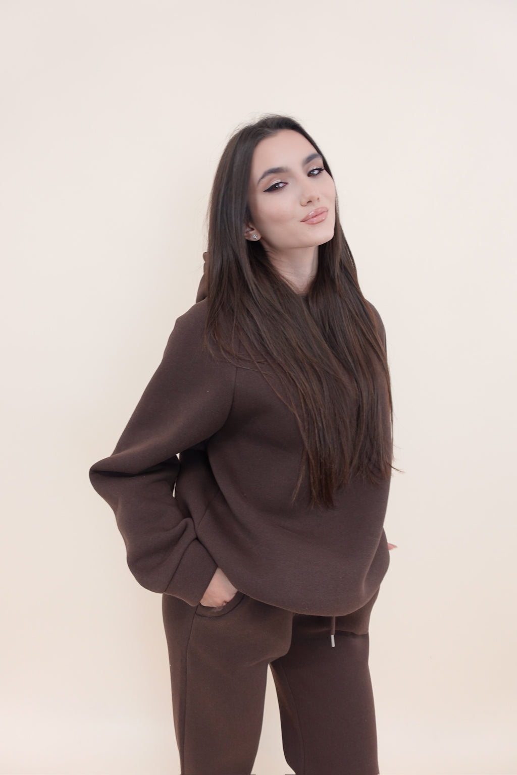 Felpa School Marrone