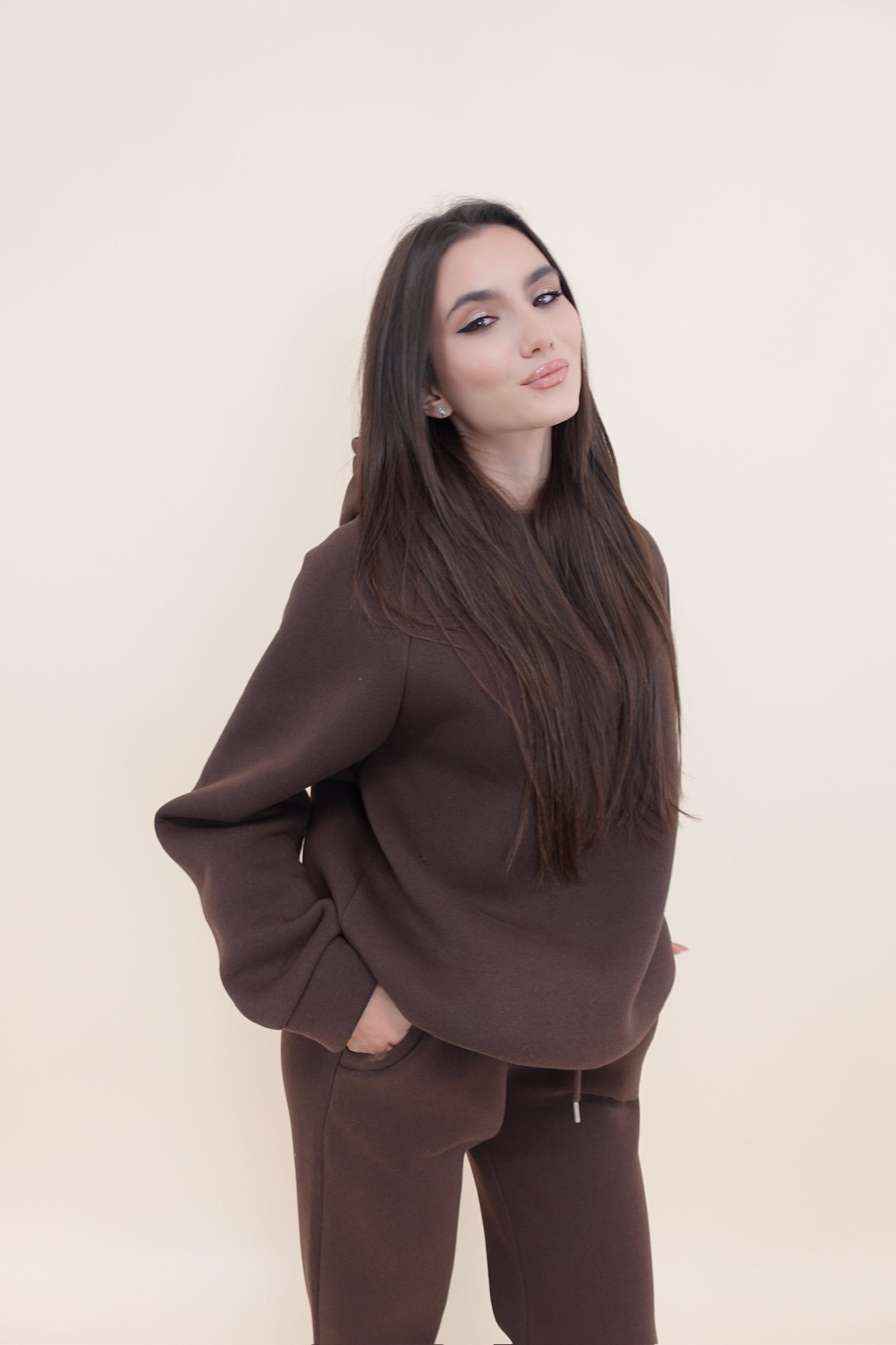 Felpa School Marrone