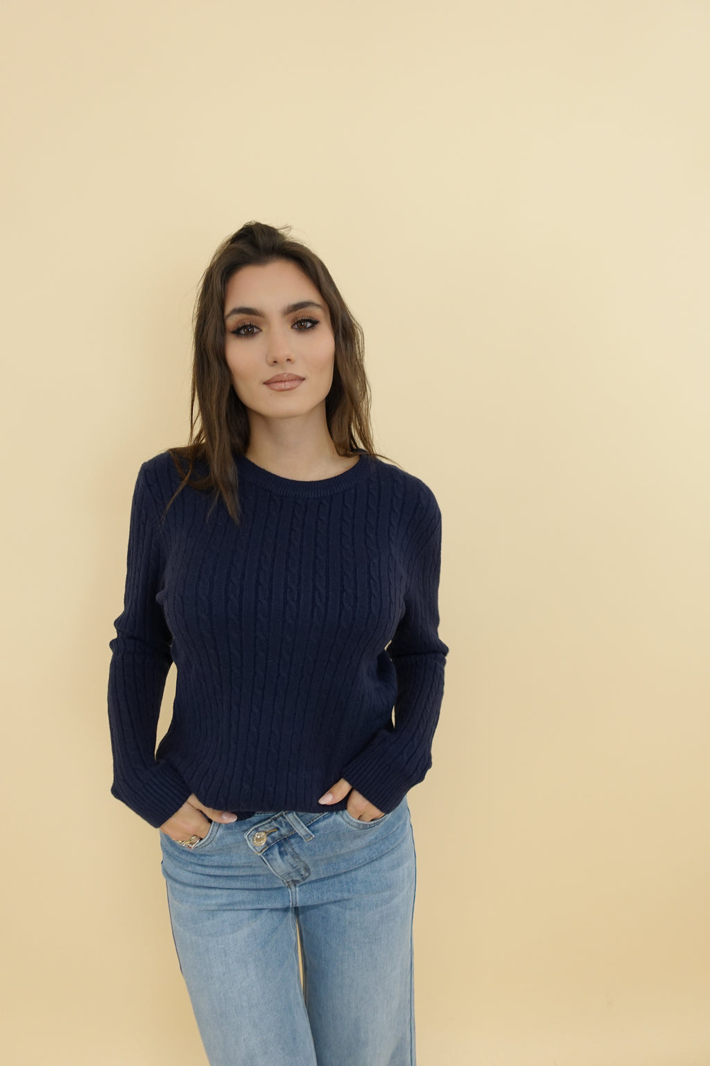 Maglioncino Treccina New Blu