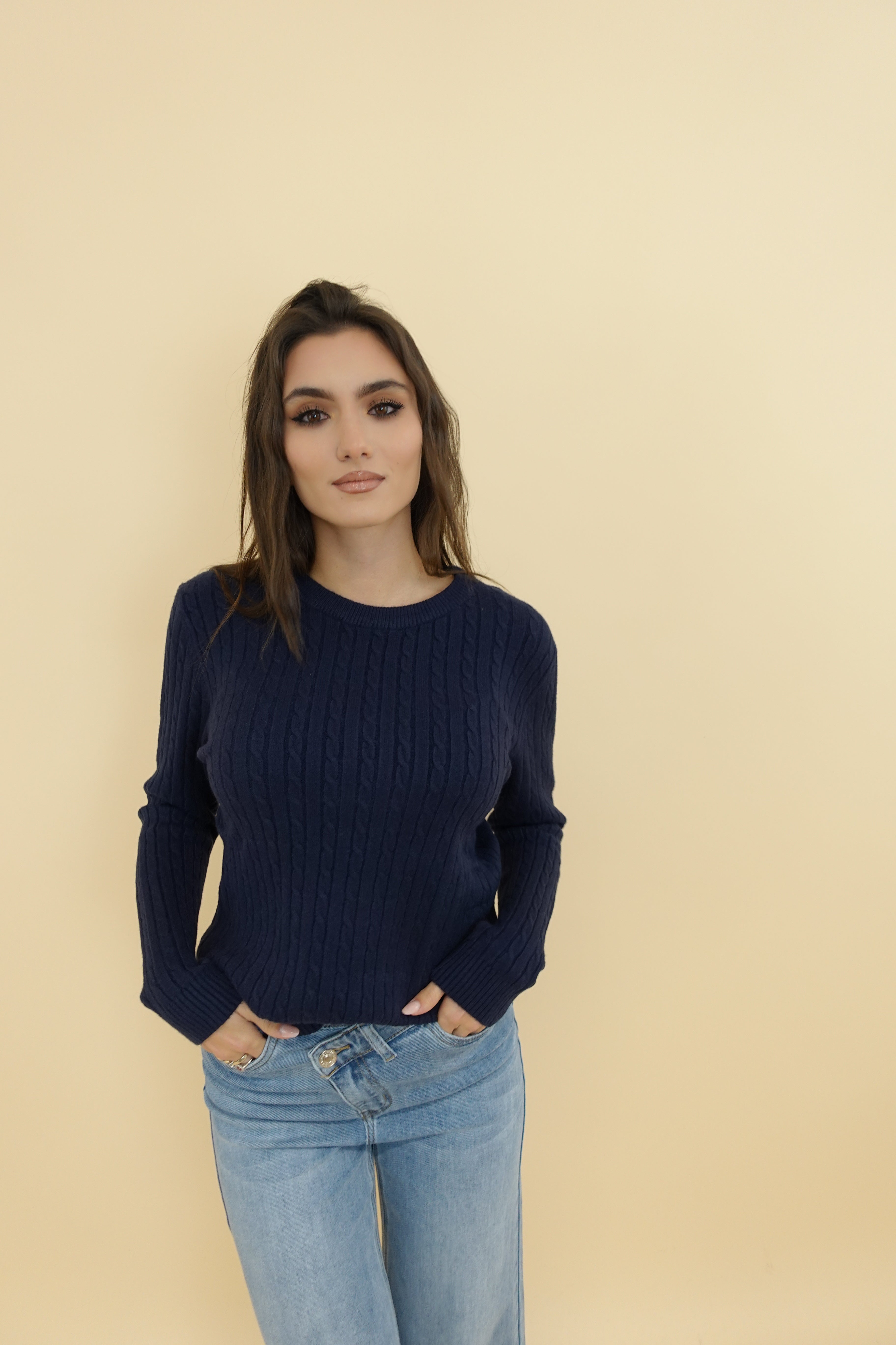 Maglioncino Treccina New Blu