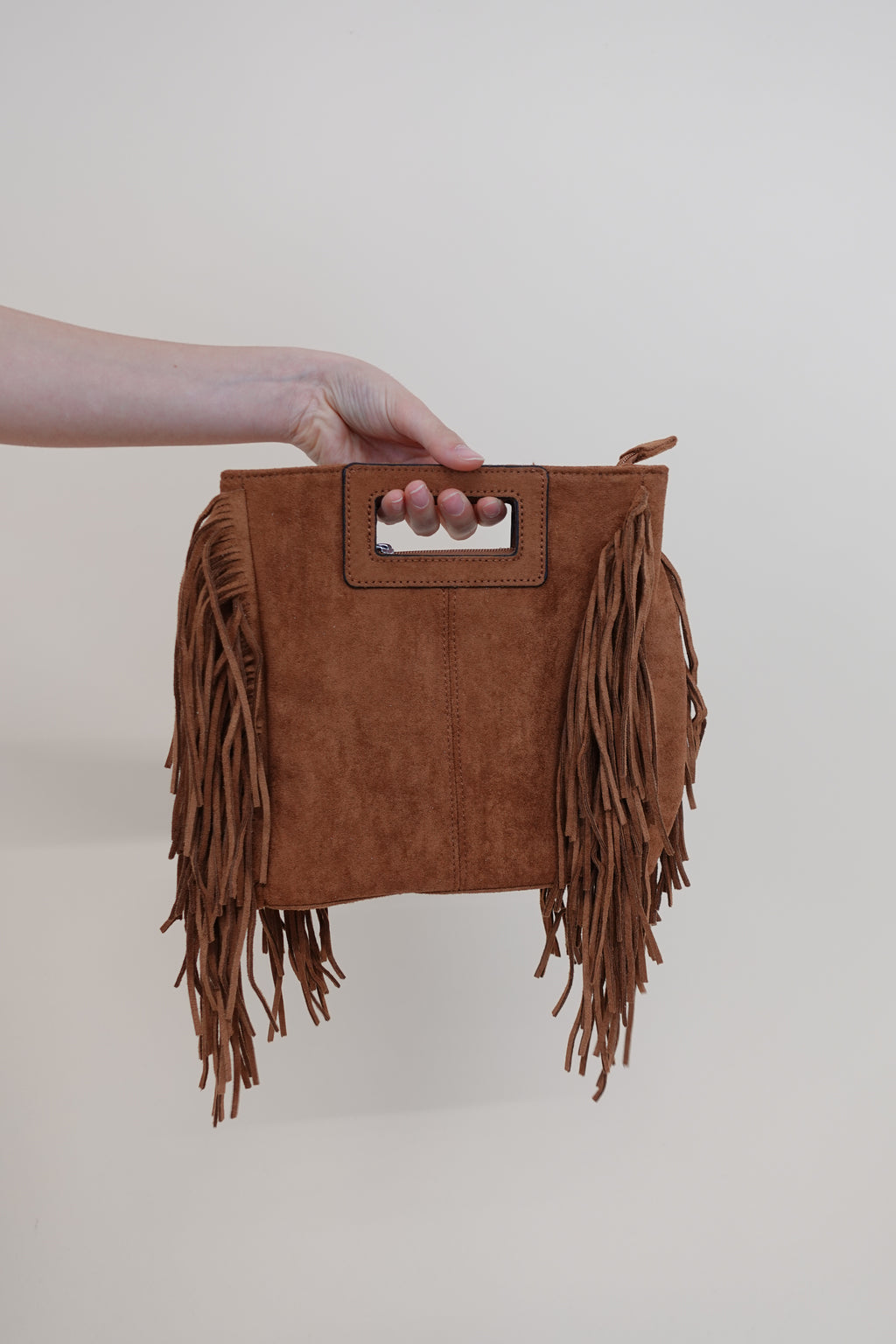 Borsa Frange Cammello