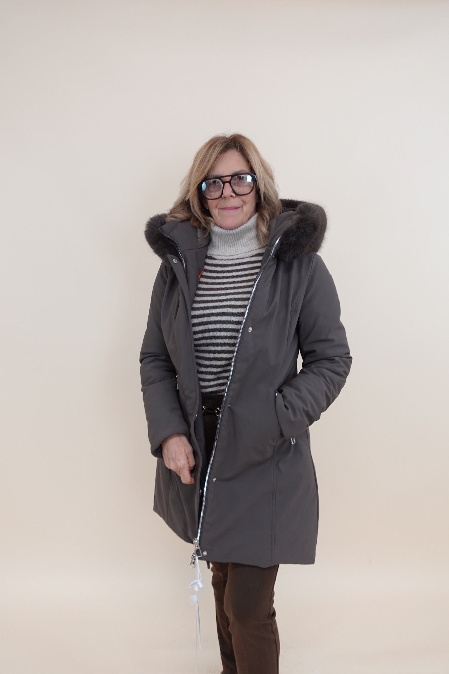 Piumino Moritz Marrone