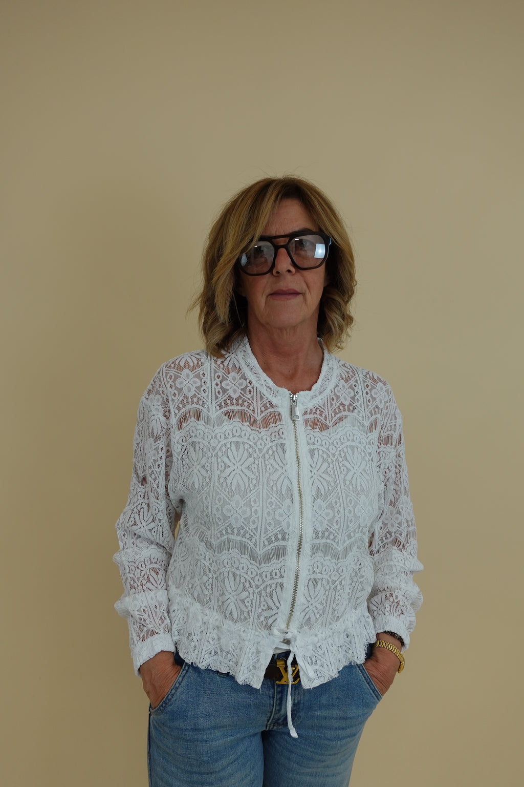 Giacca Pizzo Bianca