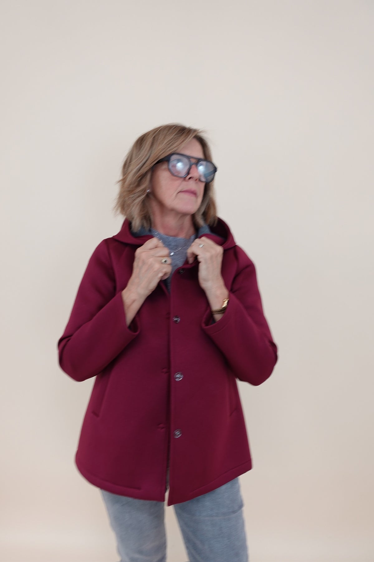 Giacca Neoprene Bordeaux