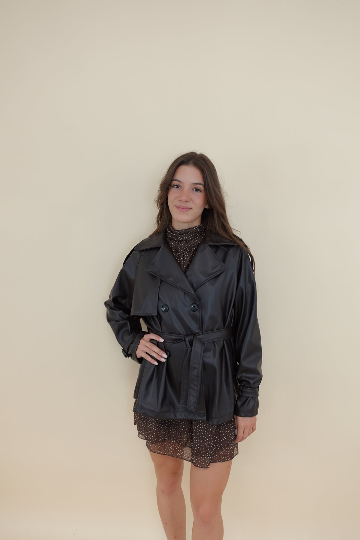 Trench Similpelle Marrone