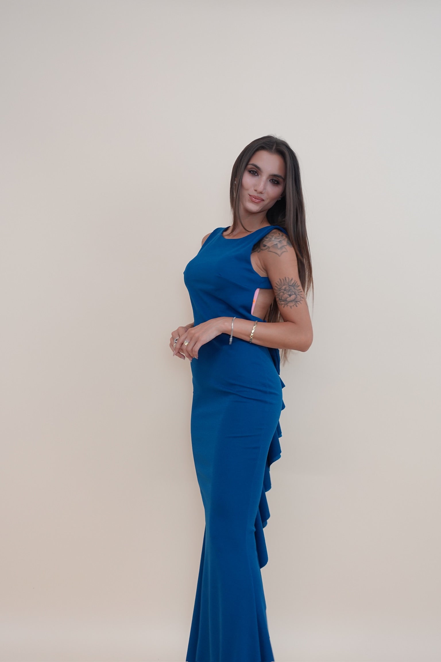 Abito Fiocco Petrolio