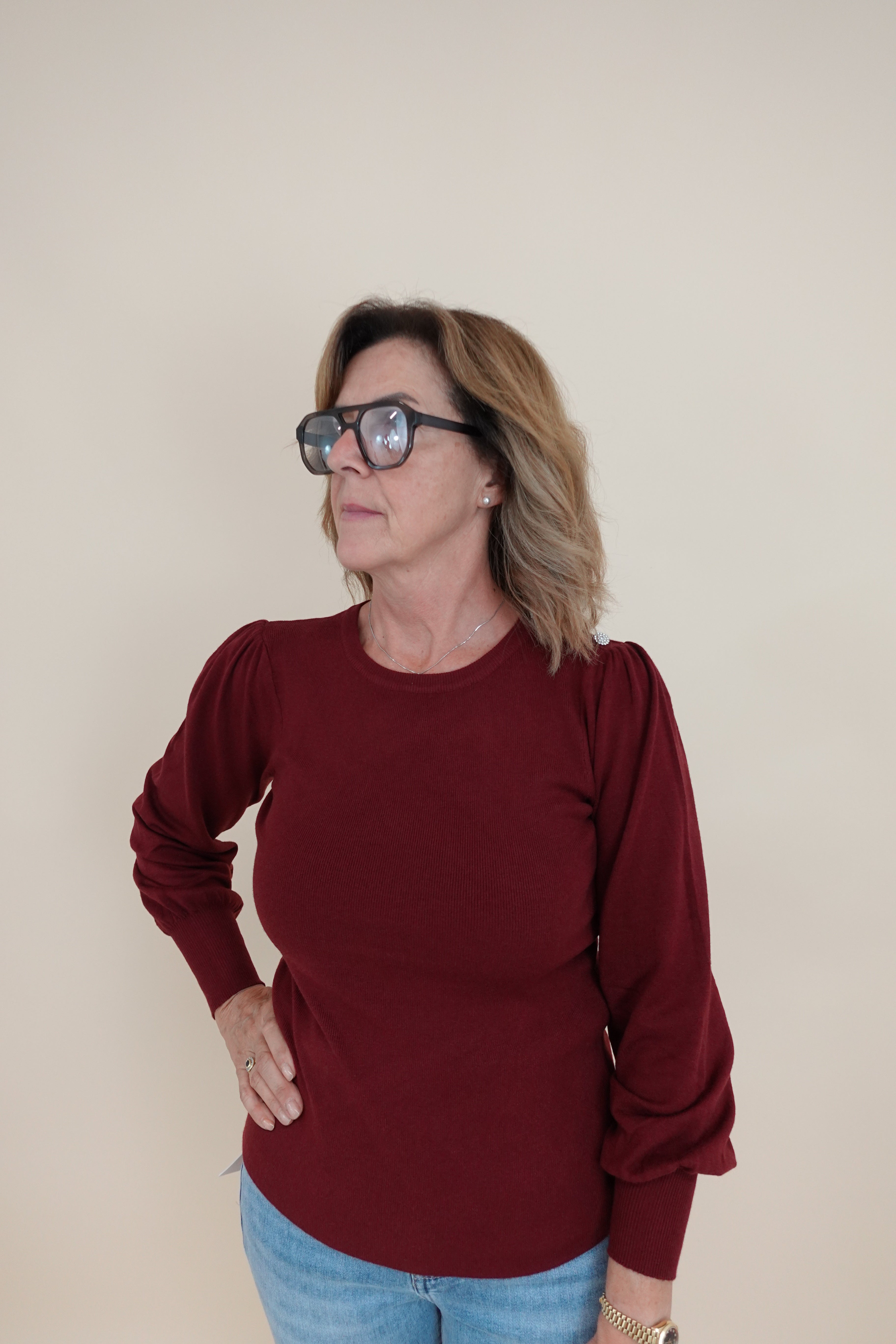 Maglia Sabrina bordeaux