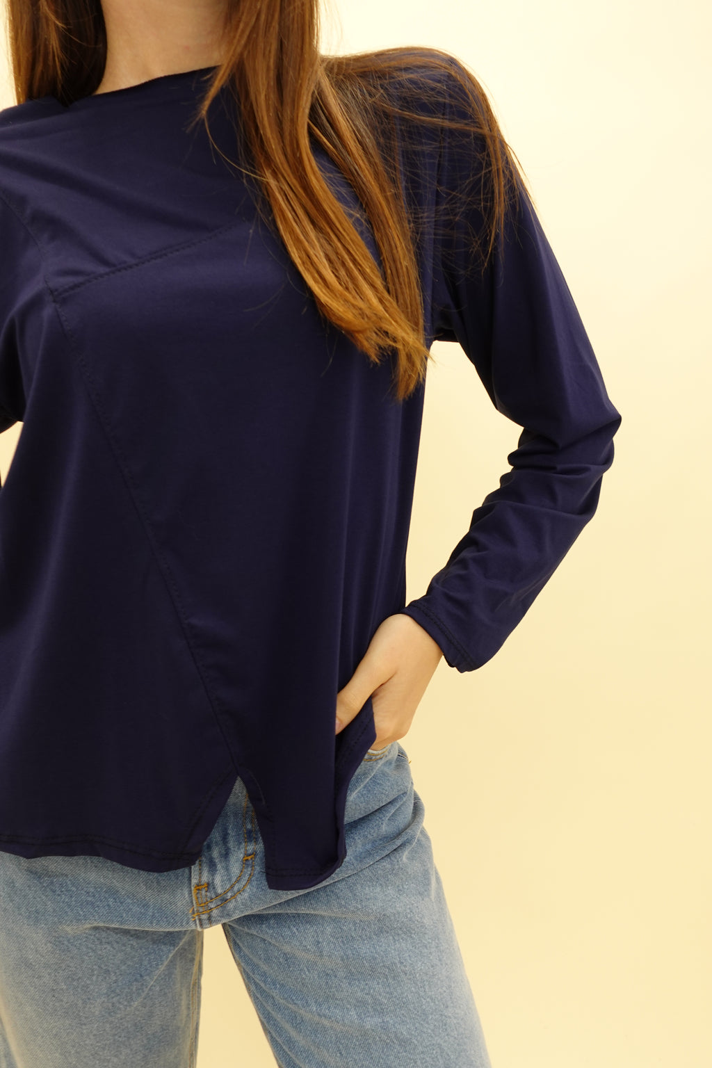 Maglia Assimmetrica Blu
