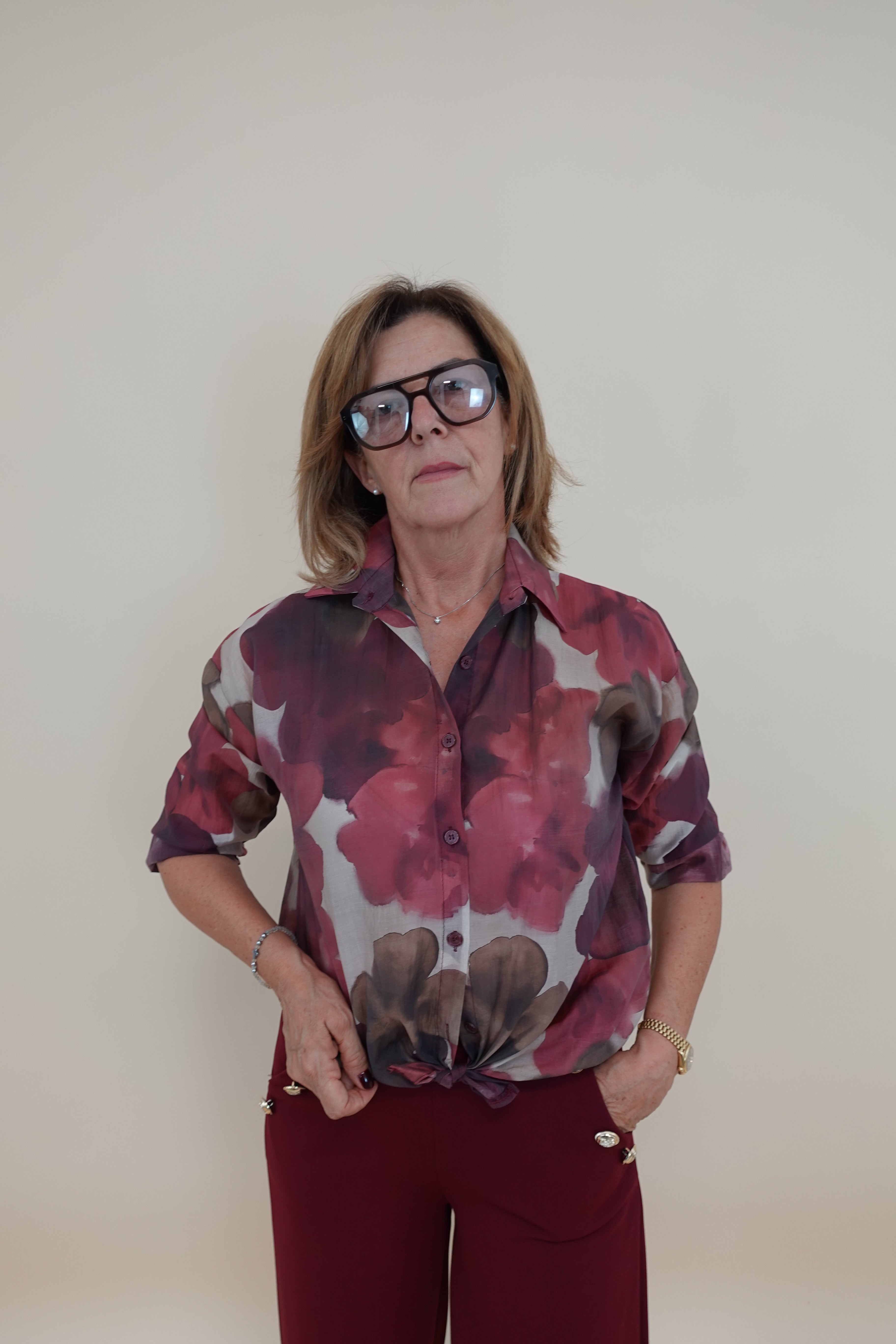 Camicia Flower Red