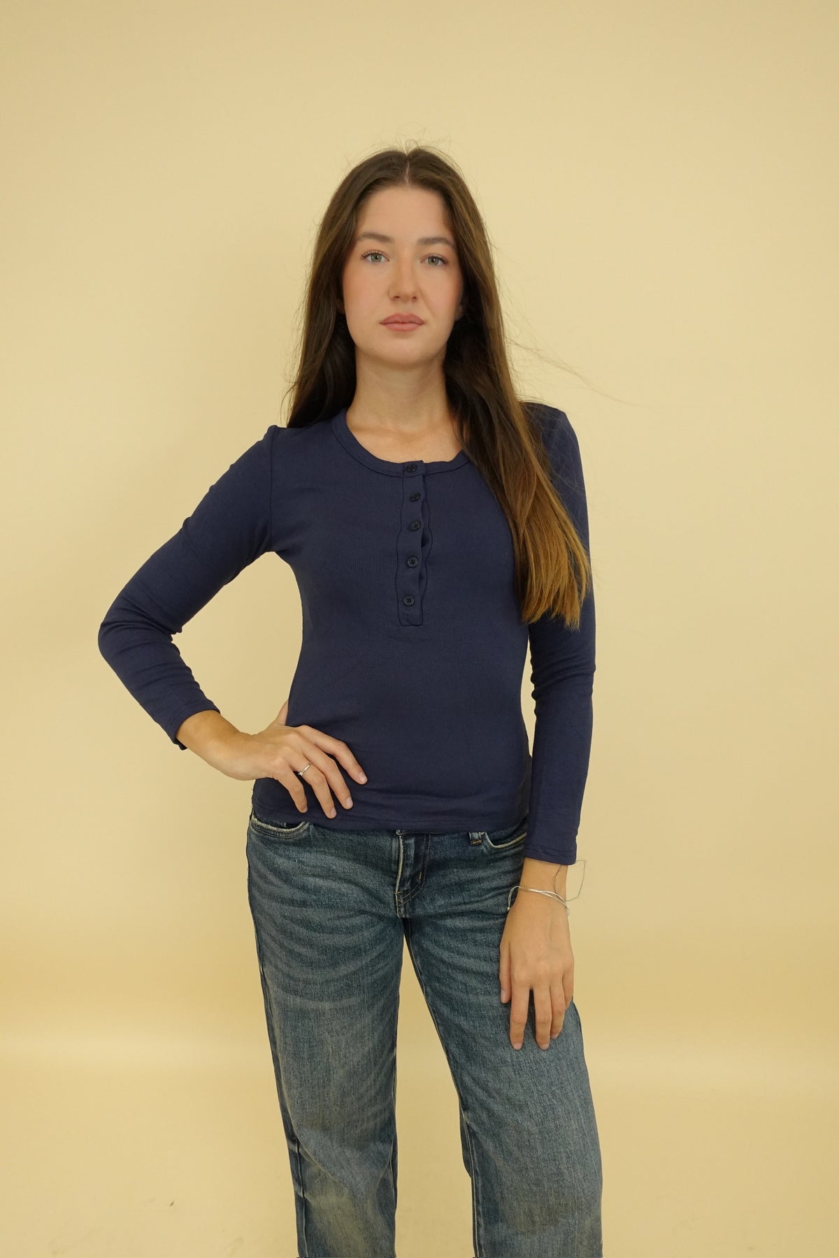 Maglia Serafino Blu