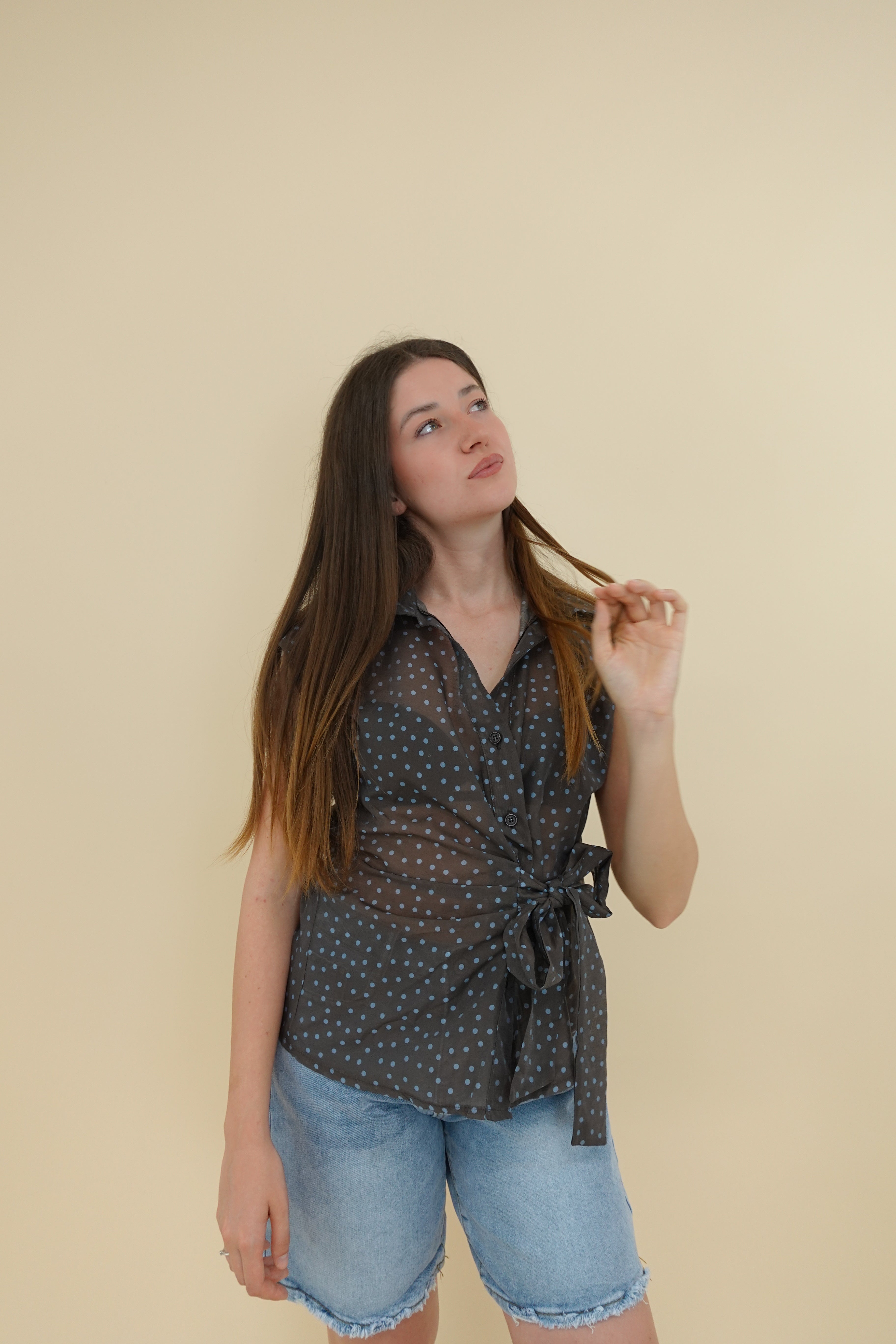 Camicia Fiocco Pois