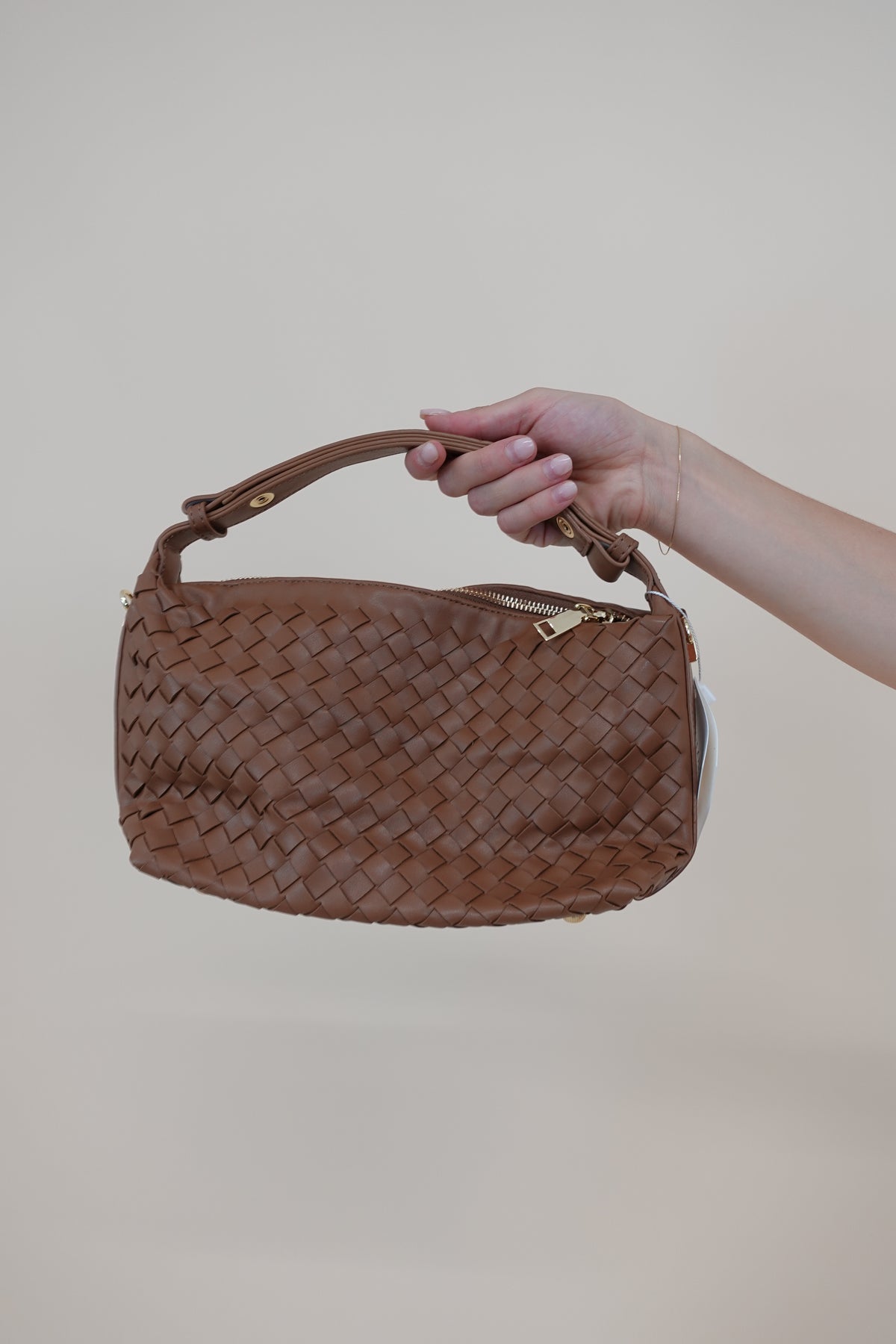 Borsa Intreccio Cammello