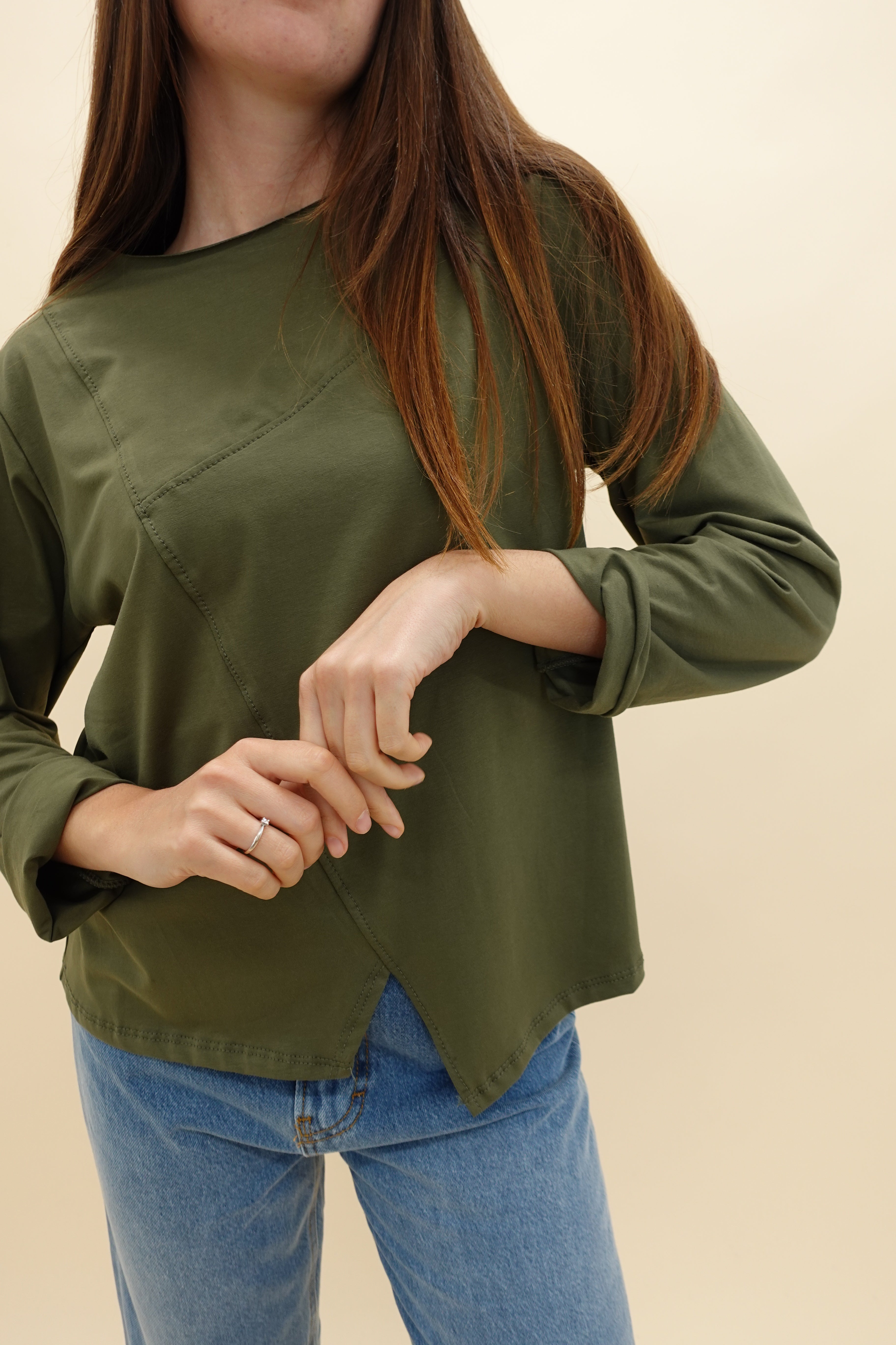 Maglia Assimmetrica Verde