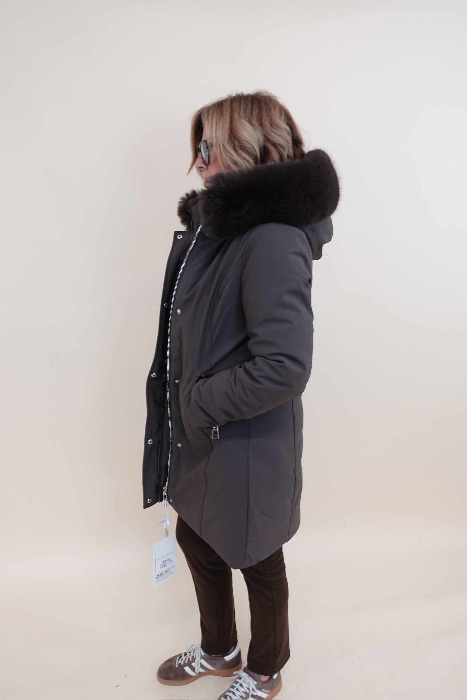 Piumino Moritz Marrone