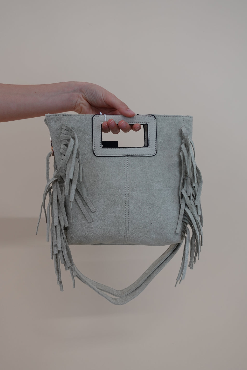 Borsa Frange Beige
