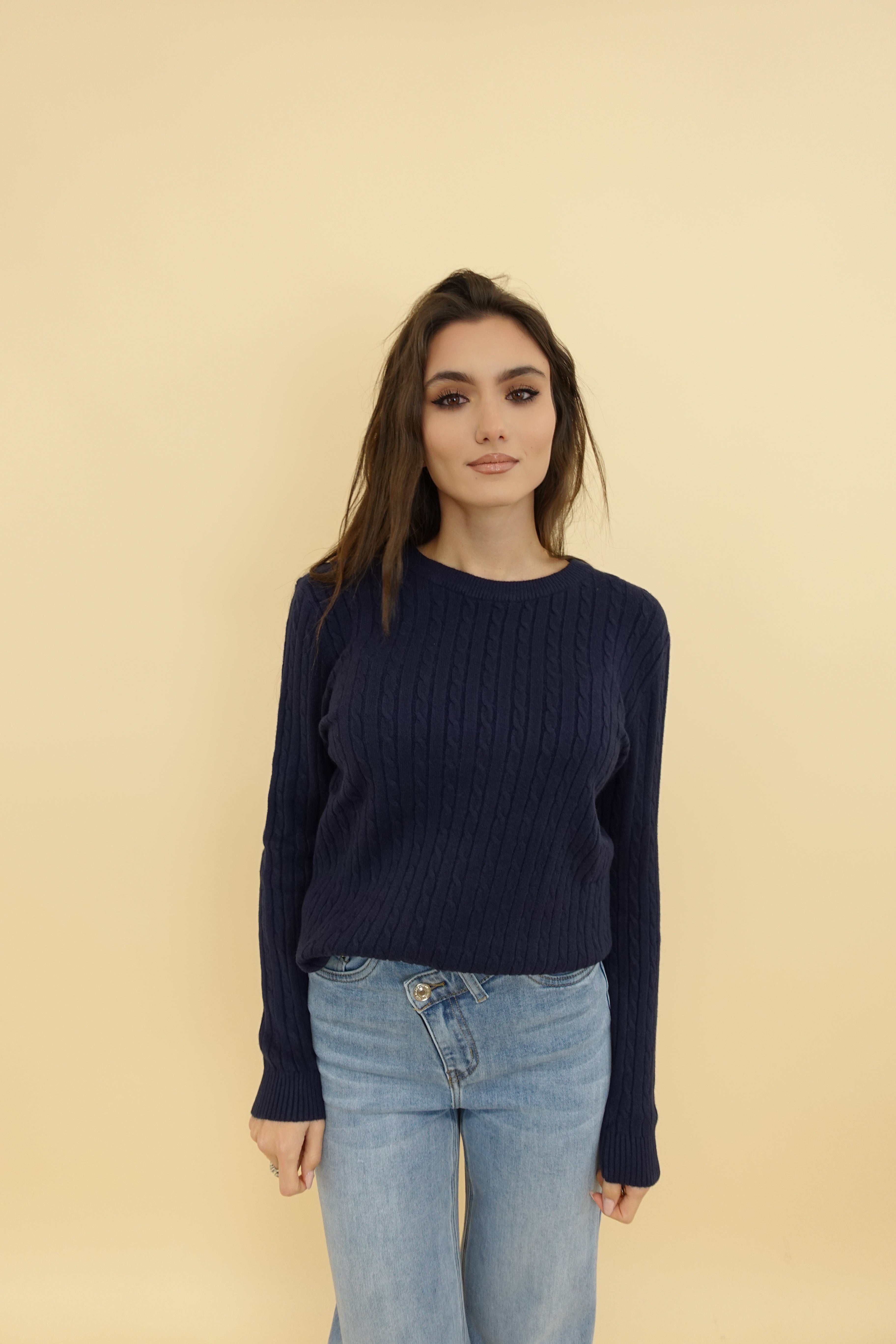 Maglioncino Treccina New Blu