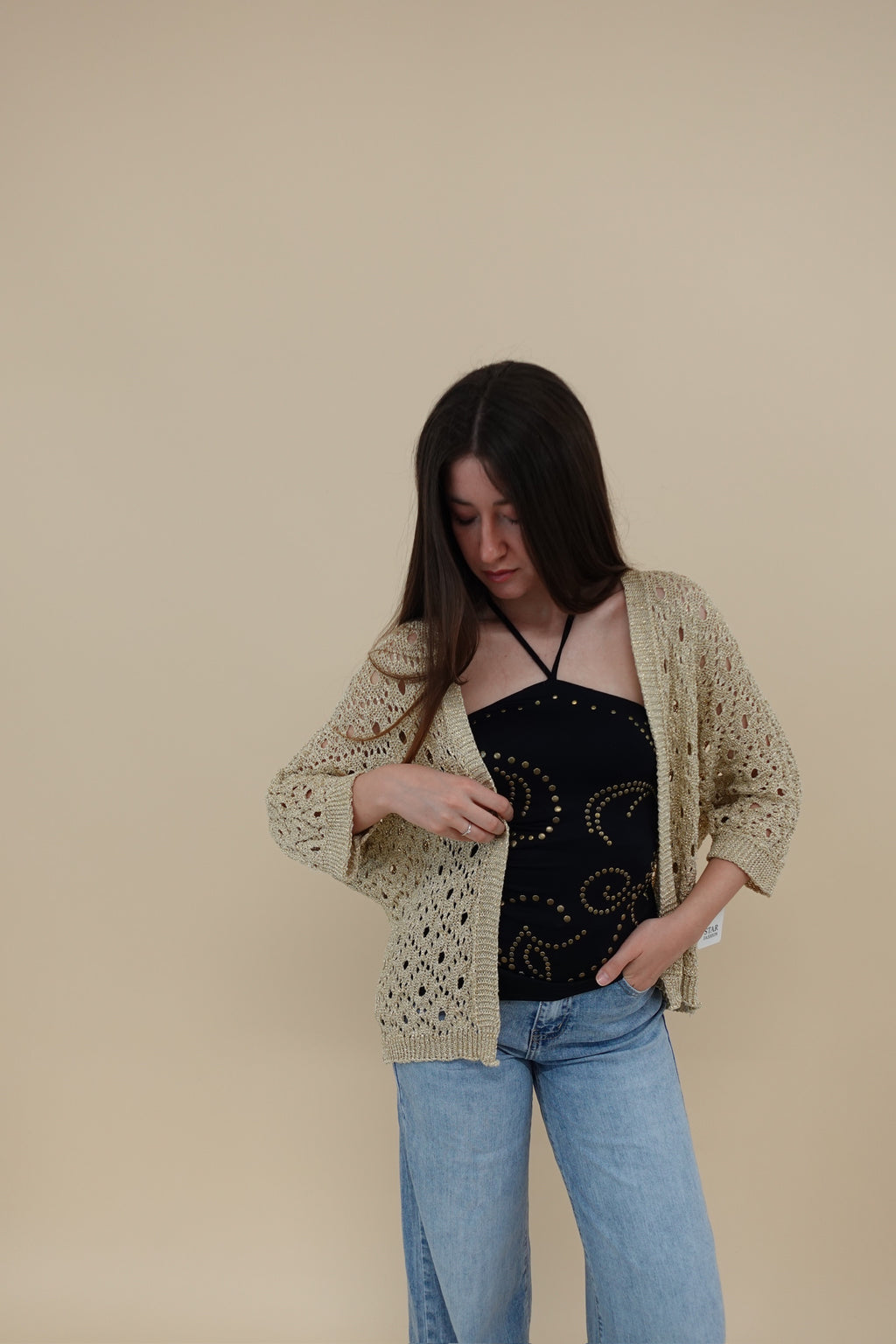 Cardigan Gold Traforato