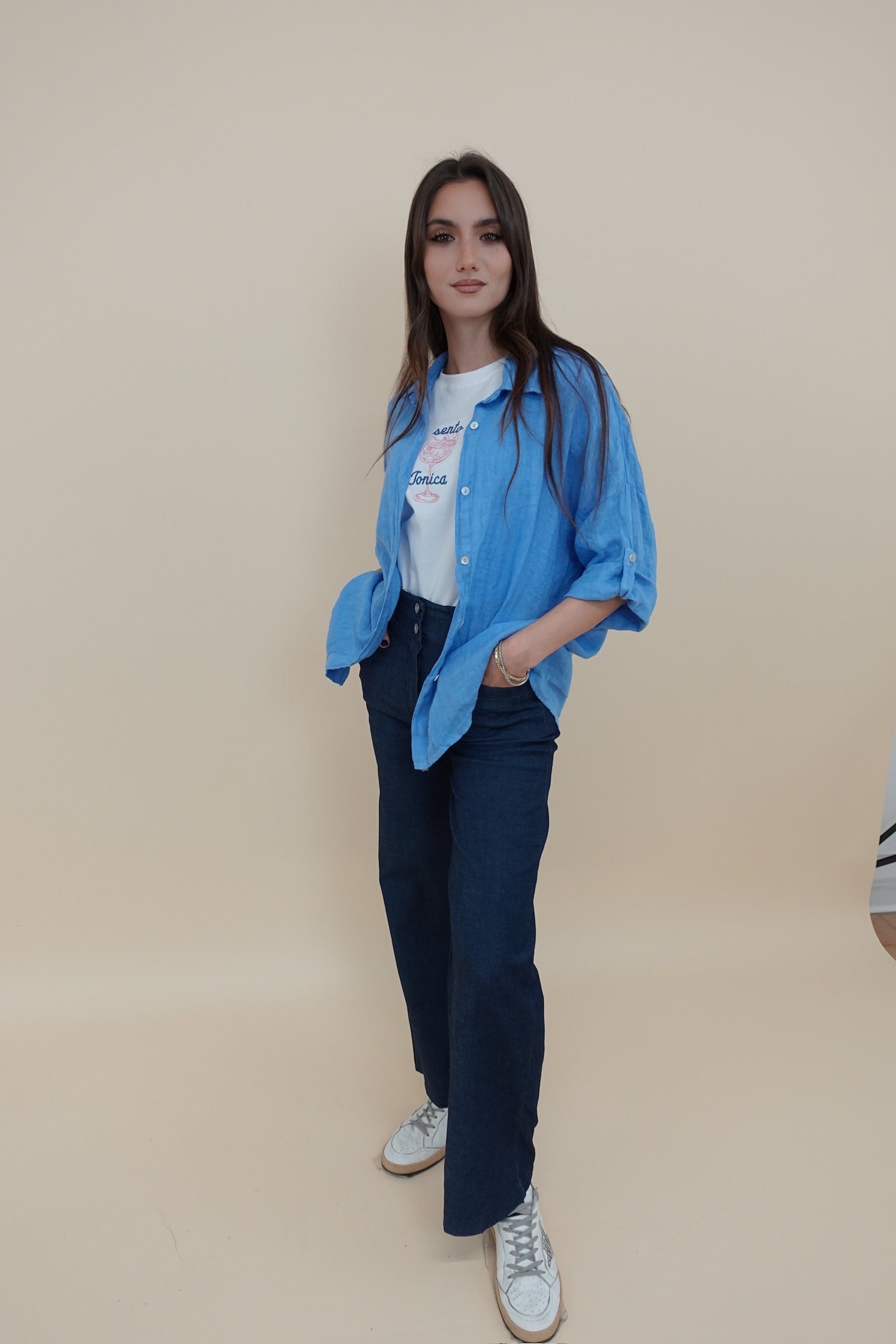 Camicia Lino Azzurra