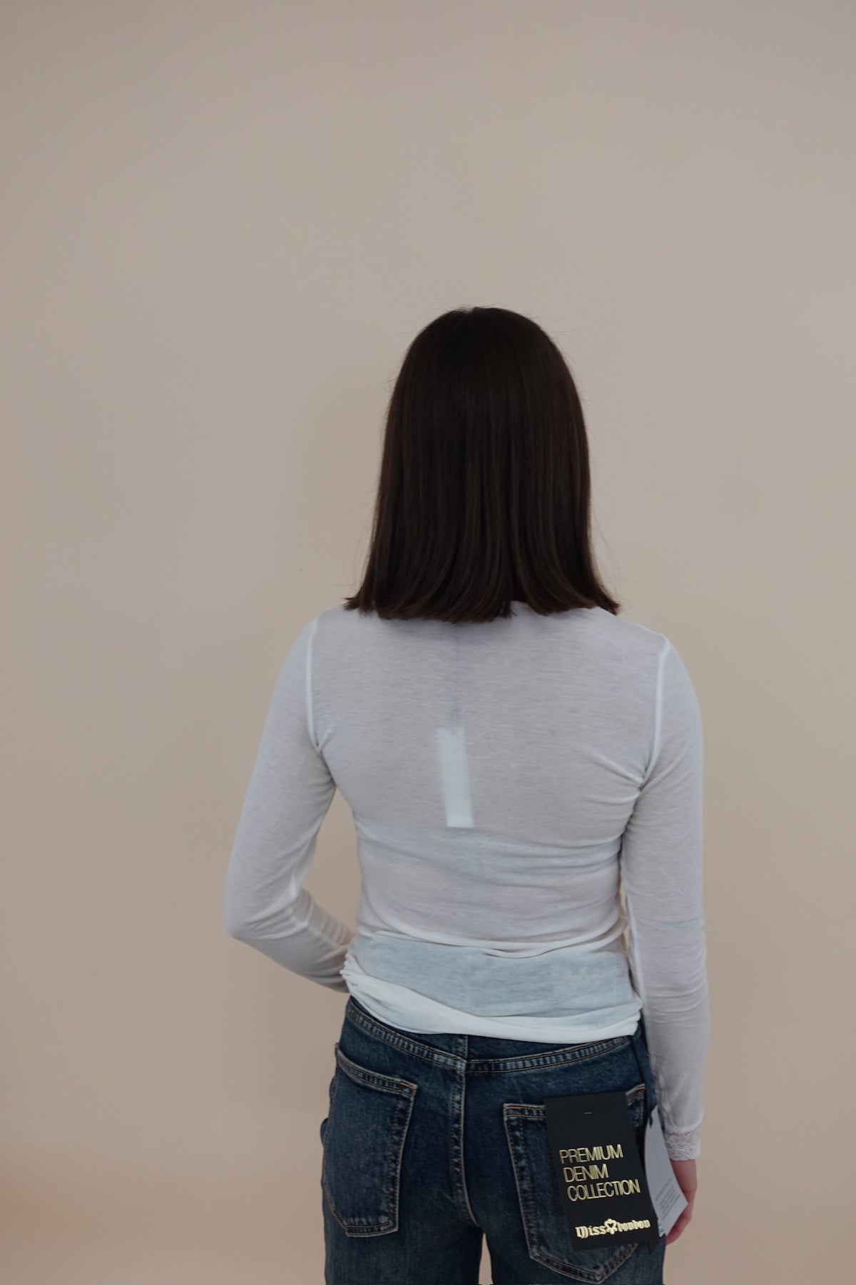 Maglia Cashmere Blend Pizzo Panna