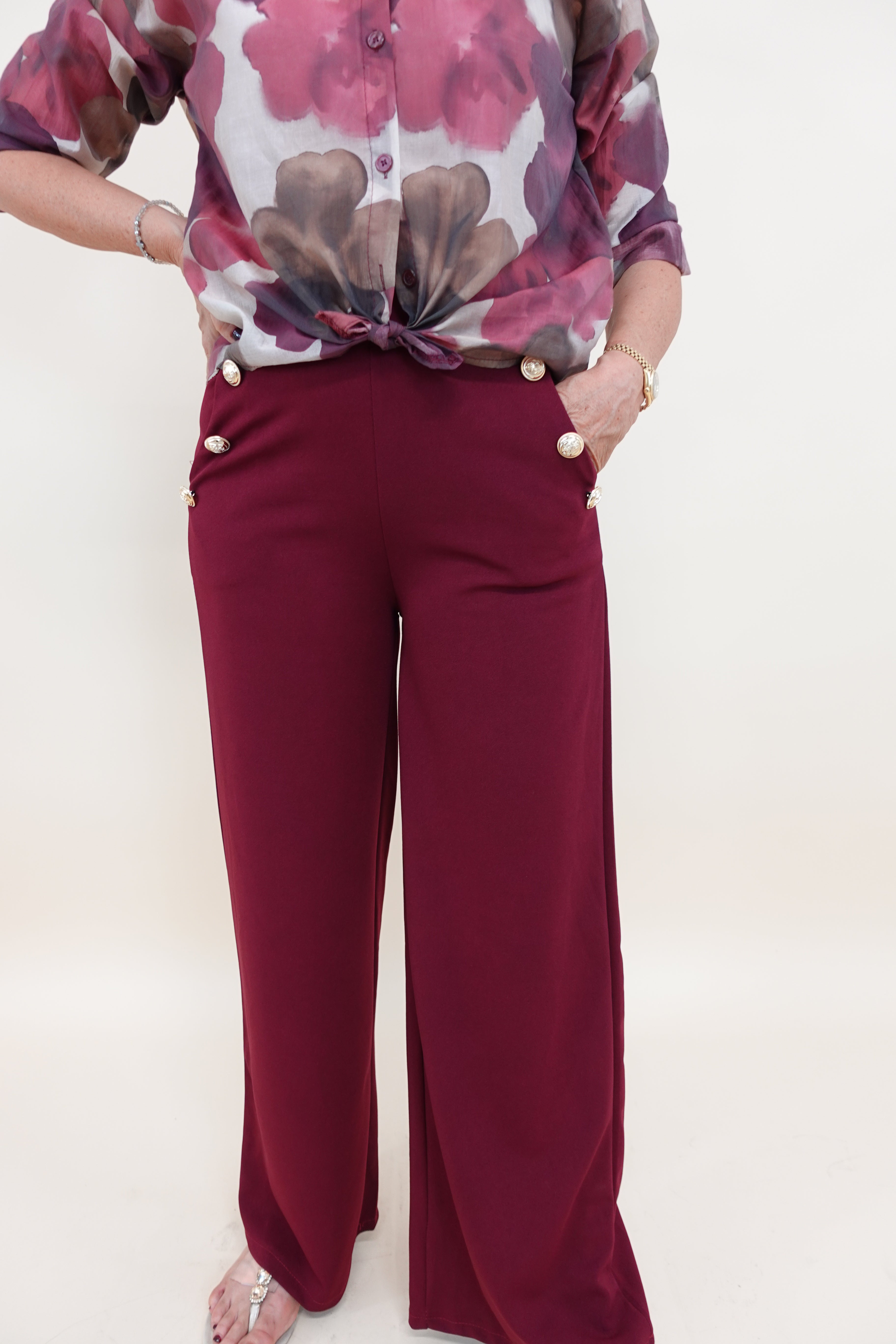 Pantalone Gold Red