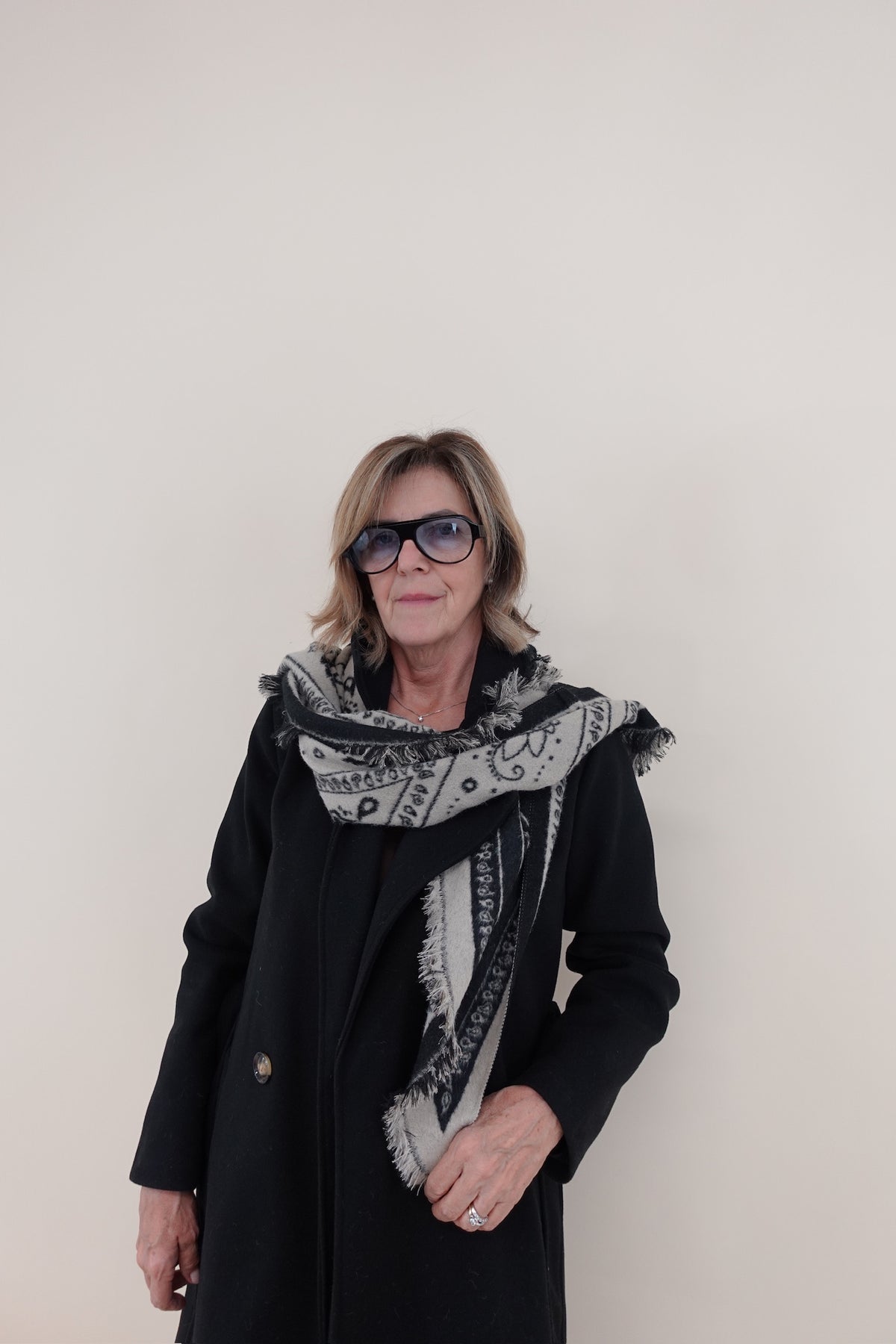Sciarpa Beige/Nera