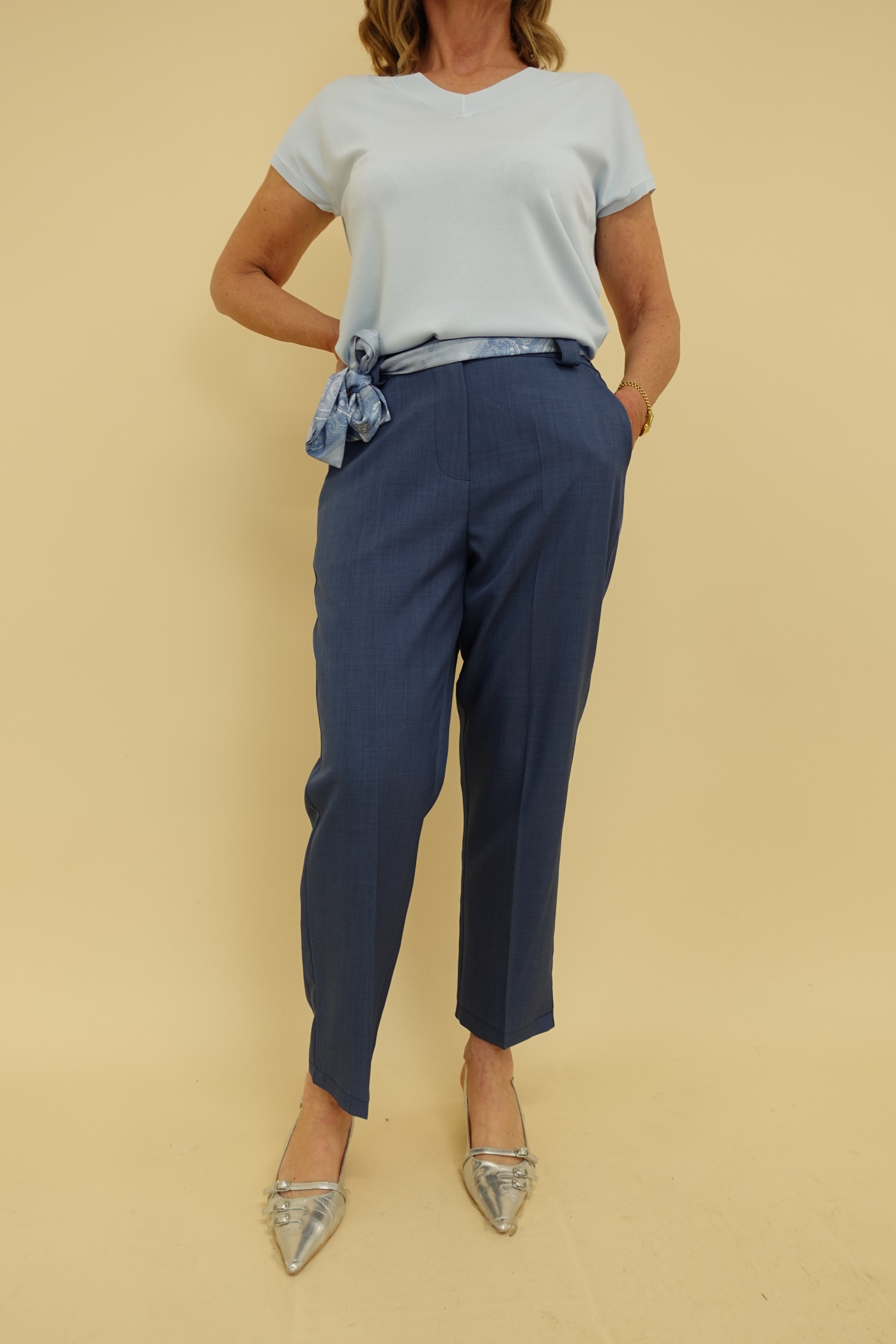 Pantalone Foulard Azzurro