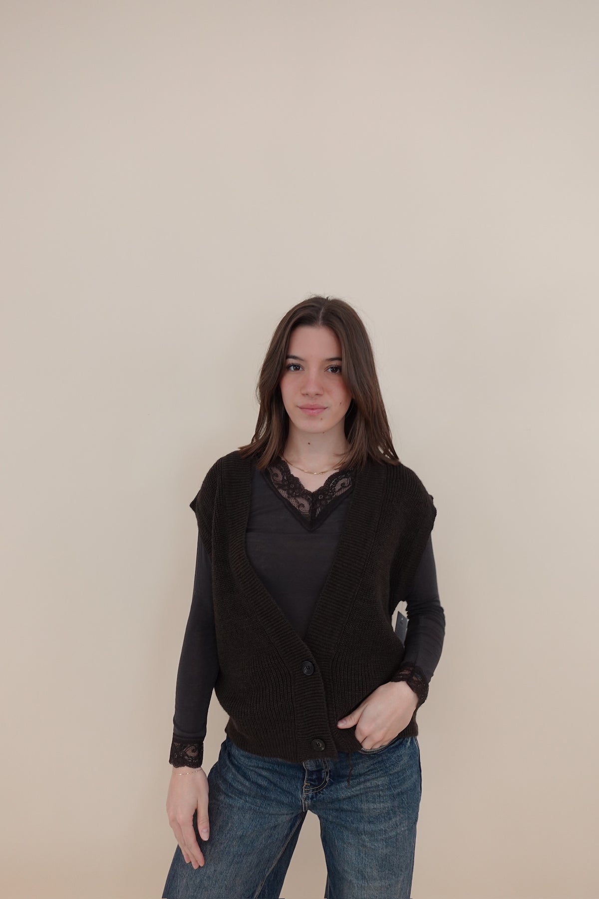 Gilet November Marrone