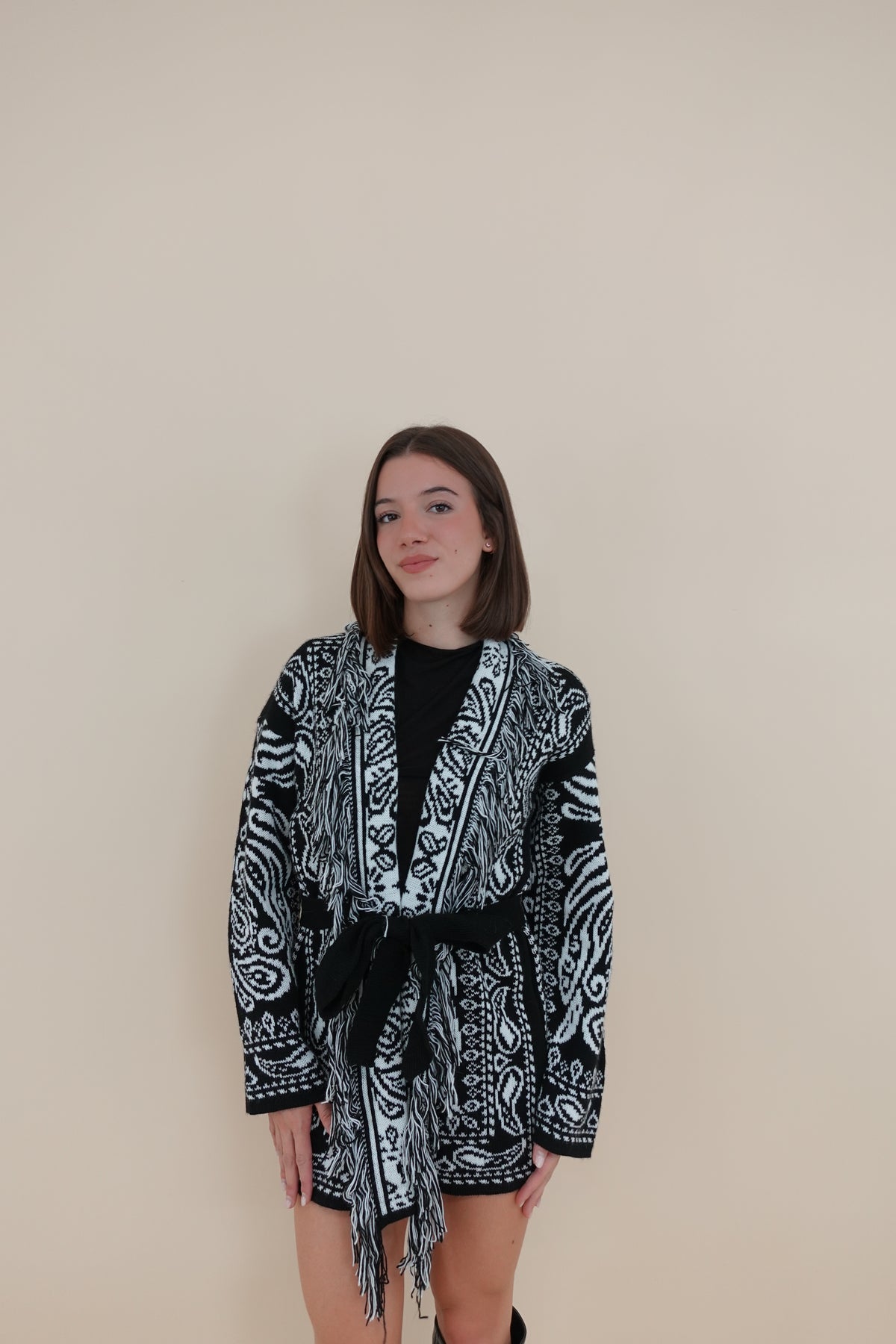Cardigan Ortisei Long Nero