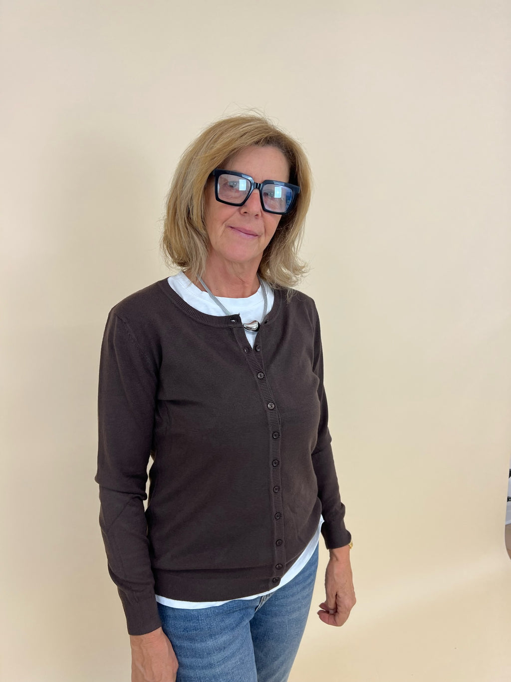 Cardigan Easy Big Marrone