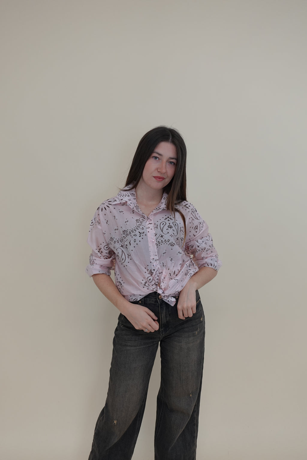 Camicia Bandana Rosa