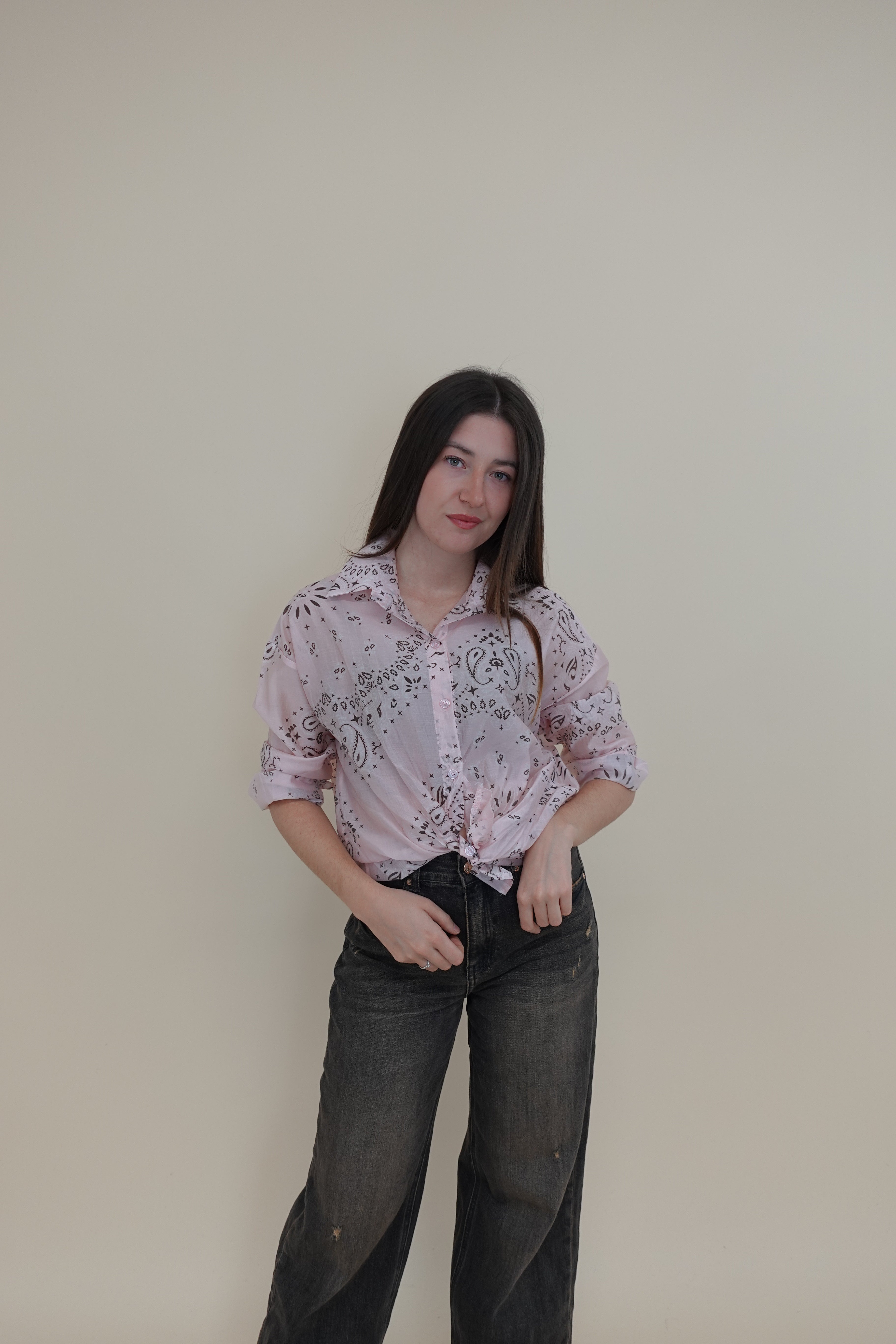 Camicia Bandana Rosa